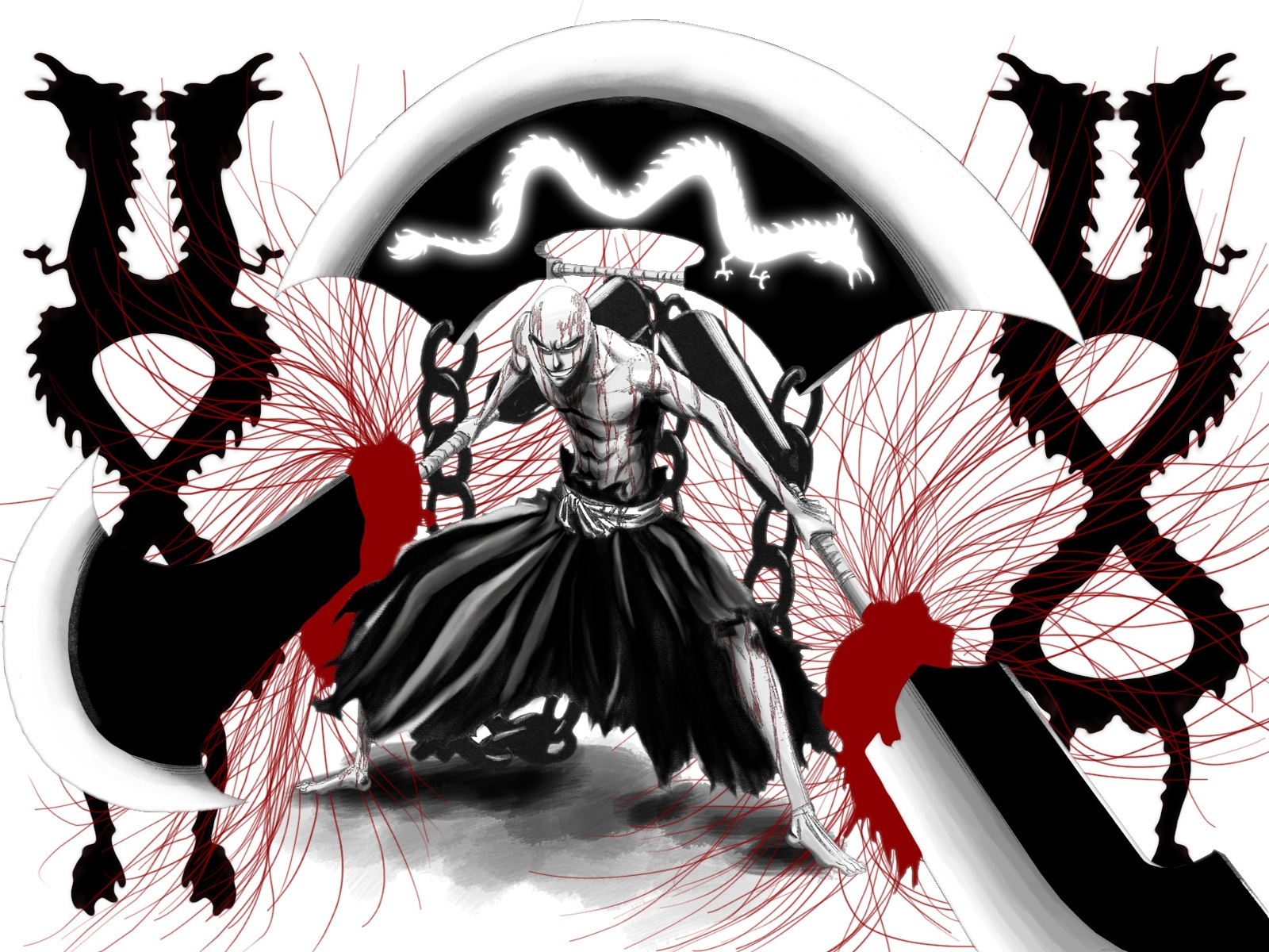 Ikkaku Madarame from Bleach HD Wallpaper