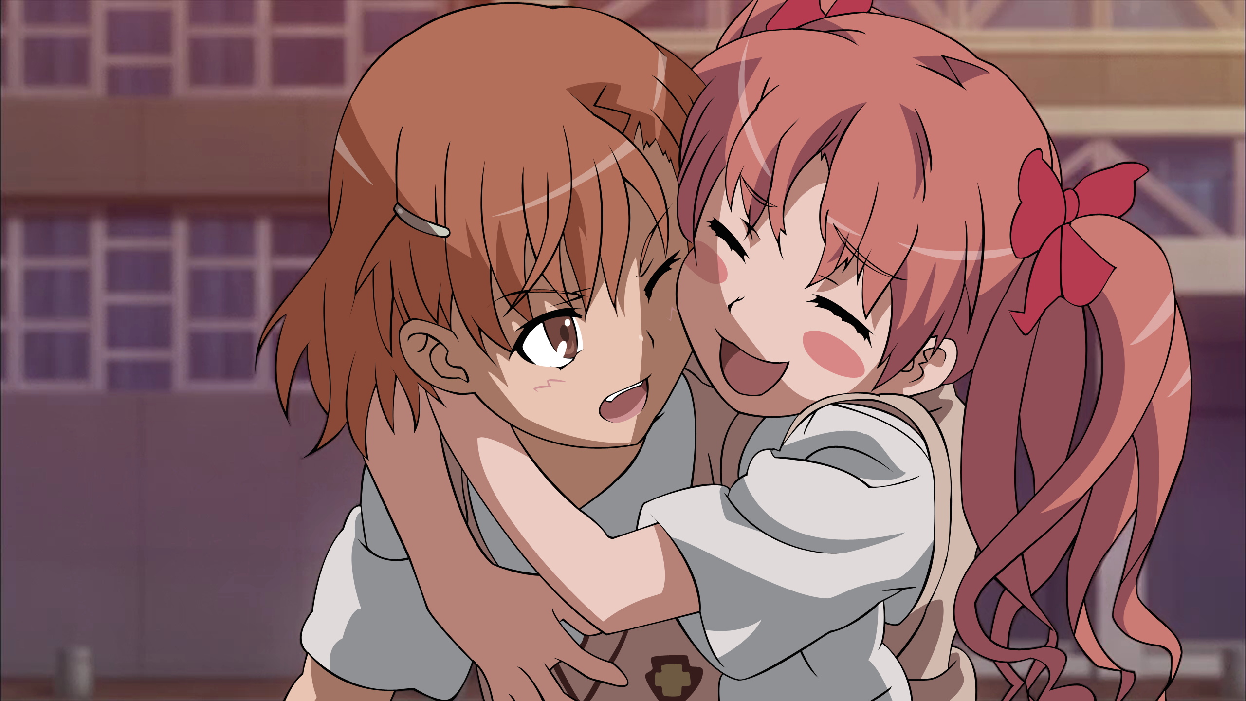 Kuroko Shirai hugging another girl HD Wallpaper