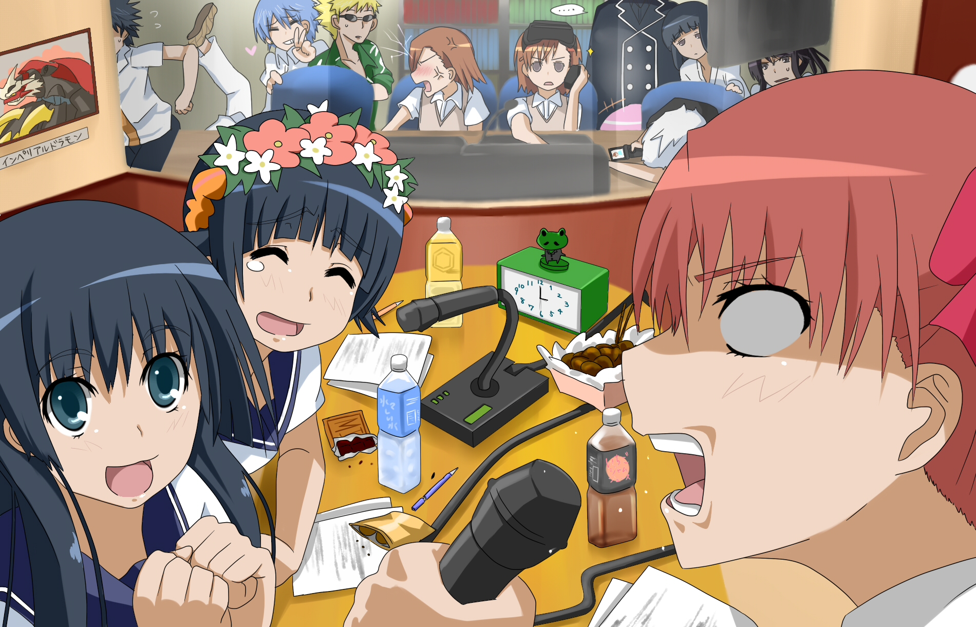 Kuroko Shirai and friends in a studio HD Wallpaper