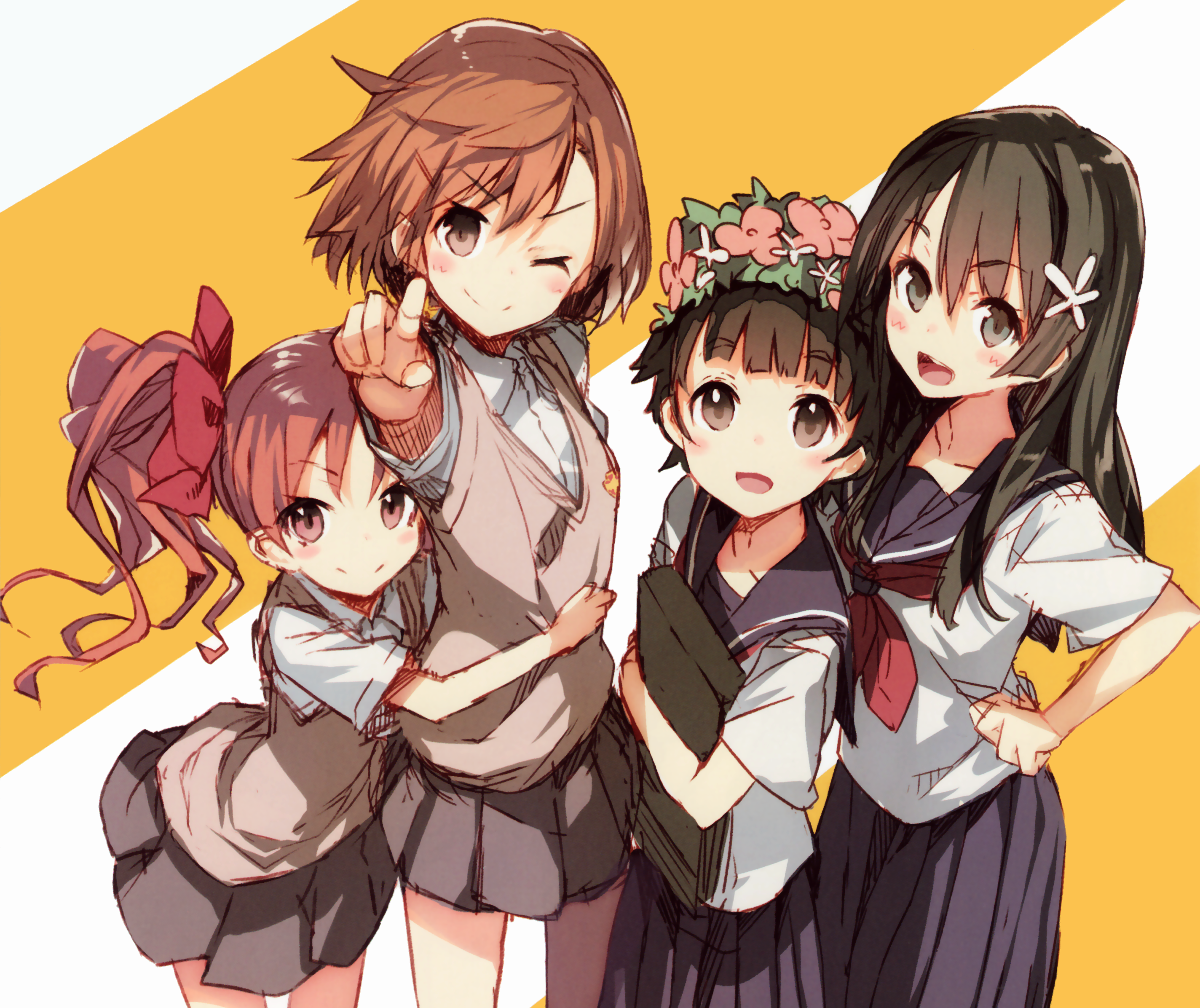 Kuroko Shirai and friends HD Wallpaper