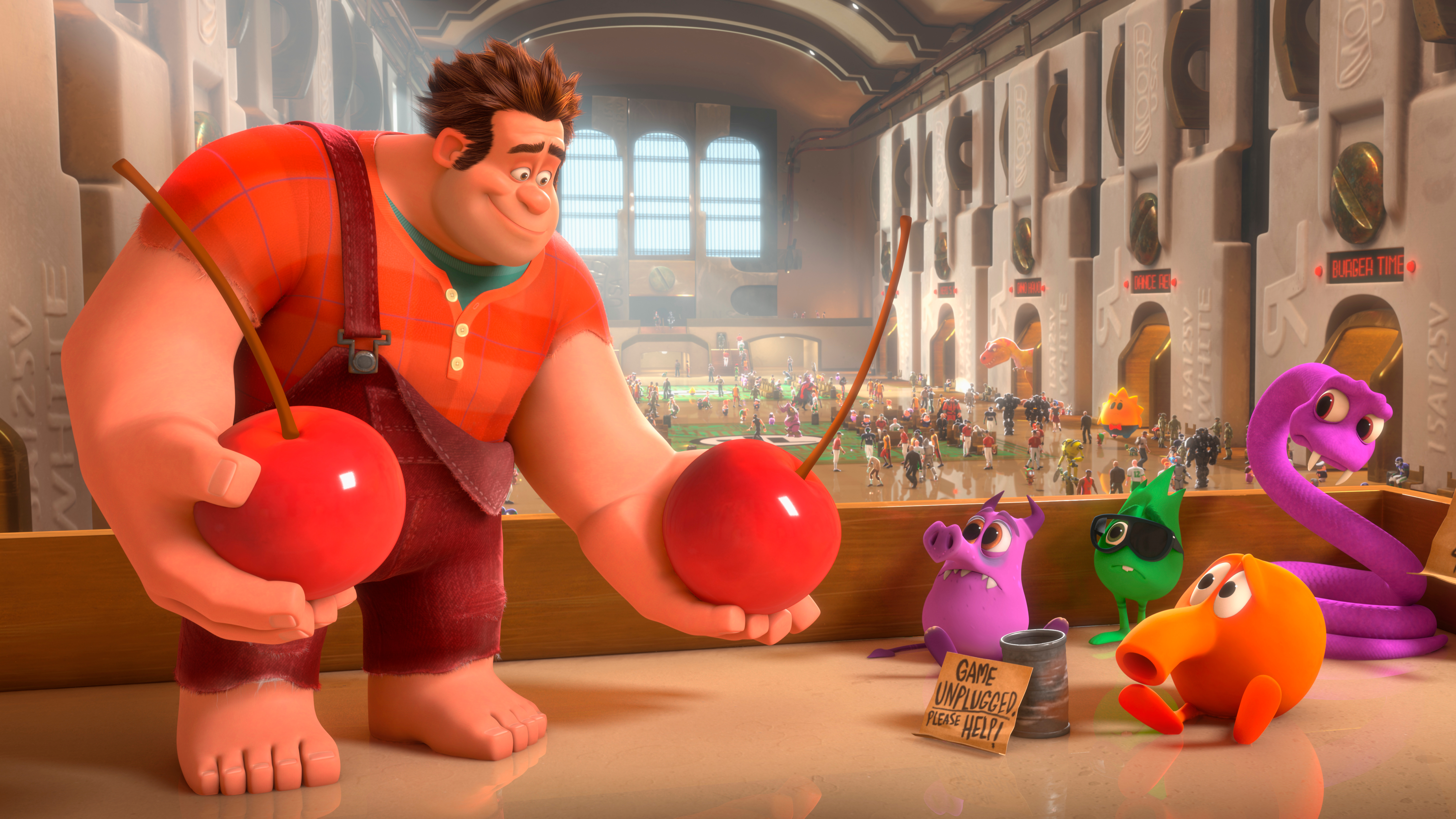 Ralph from Wreck-It Ralph holding cherries HD Wallpaper