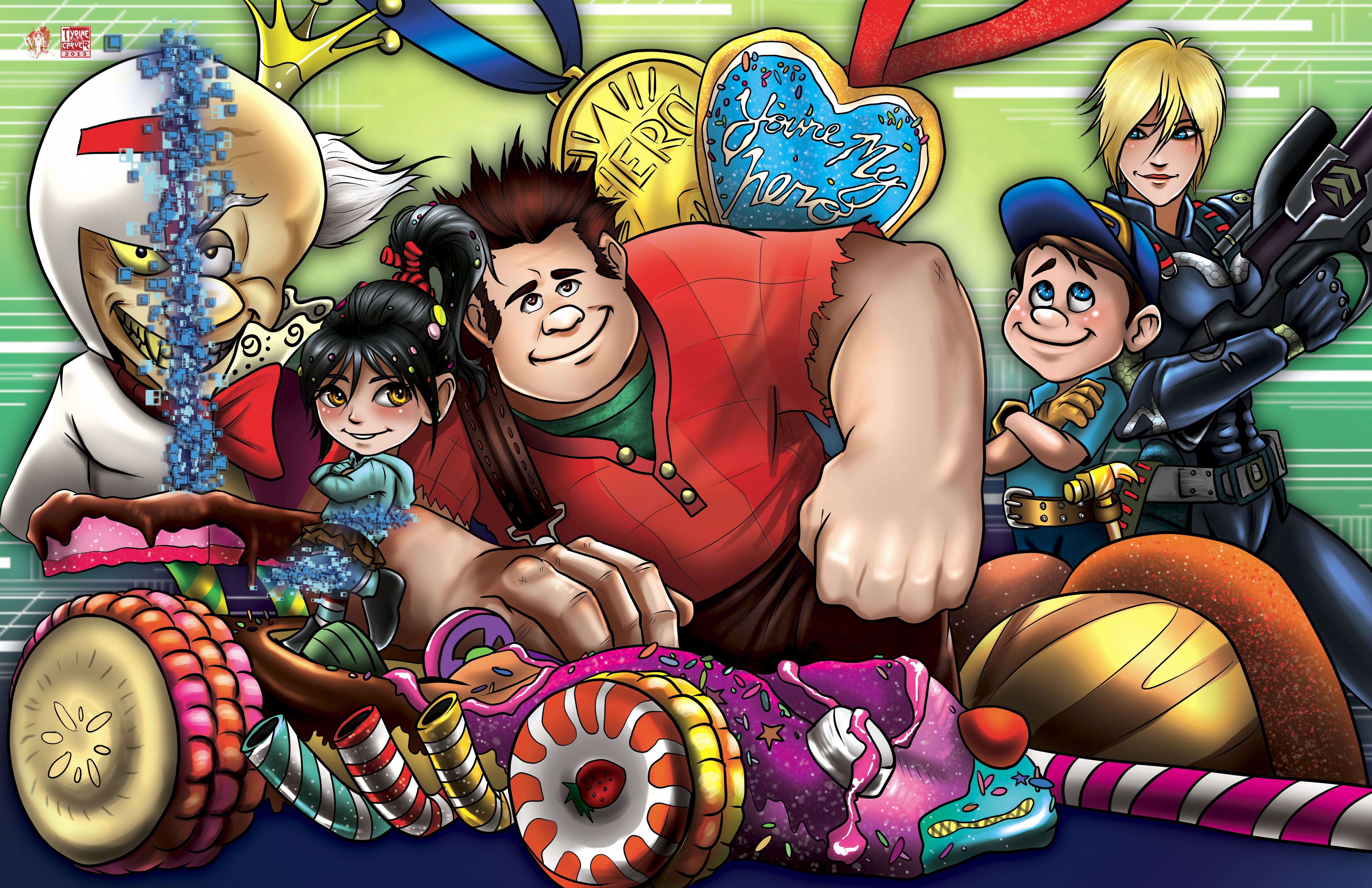 Characters from Wreck-It Ralph HD Wallpaper