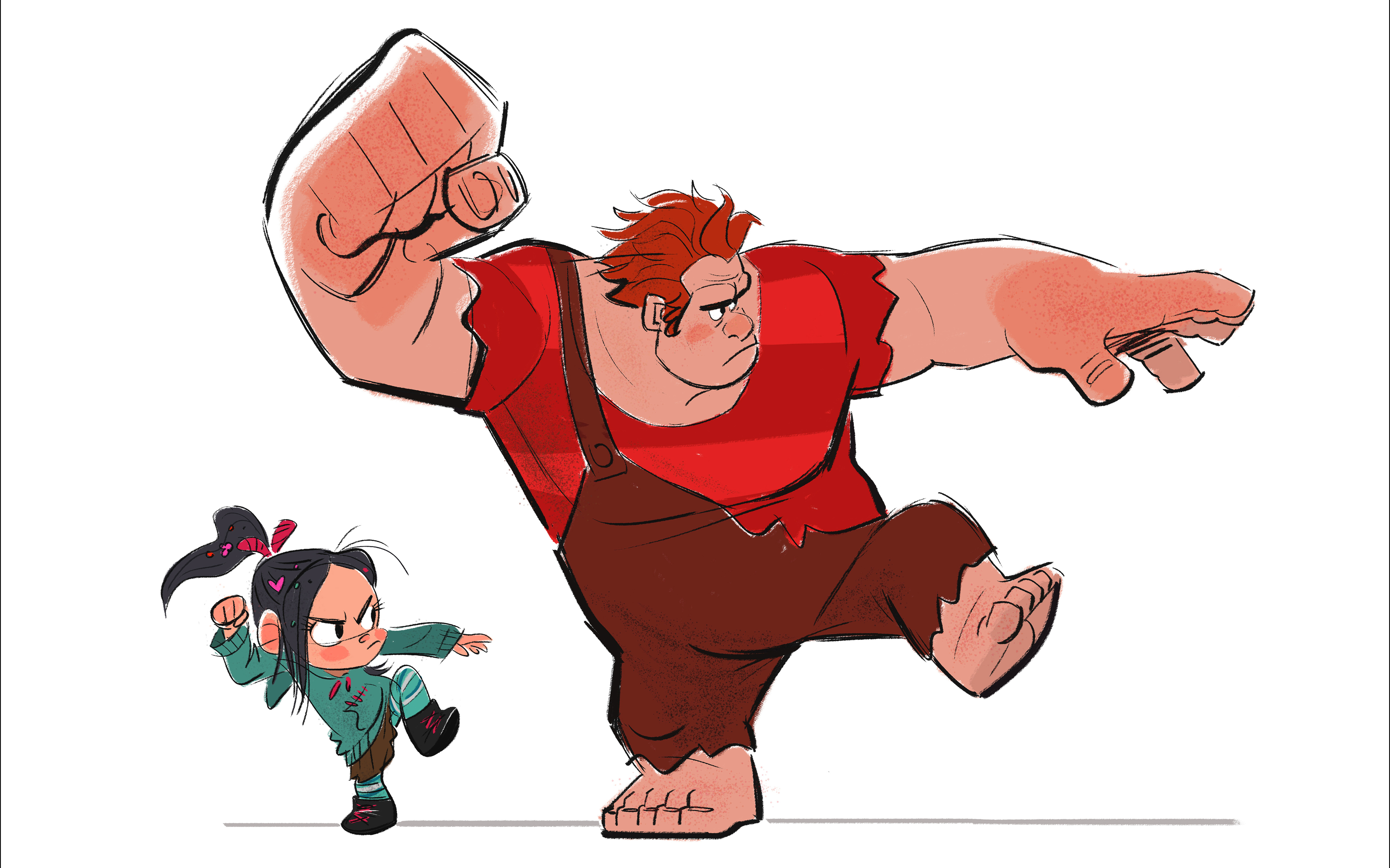 Ralph and Vanellope from Wreck-It Ralph HD Wallpaper