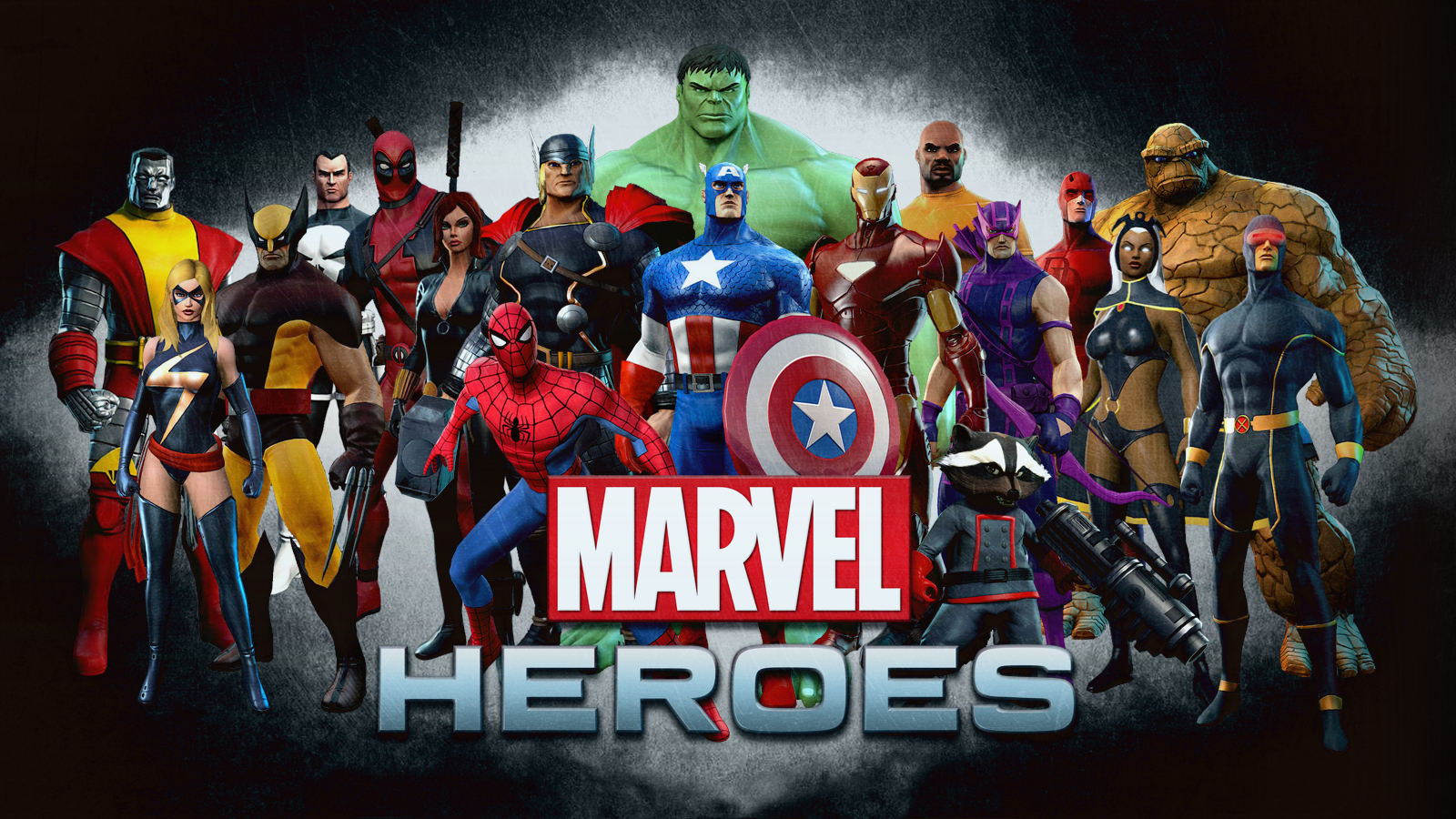 Marvel Heroes characters group shot HD Wallpaper