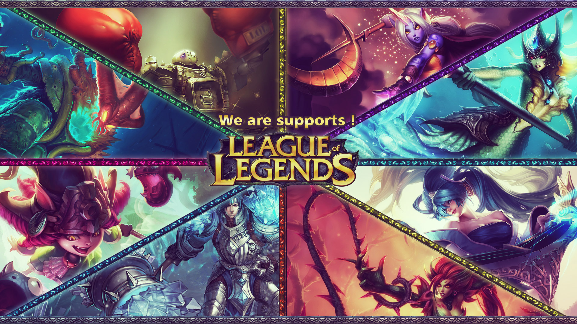 League of Legends characters supporting roles HD Wallpaper