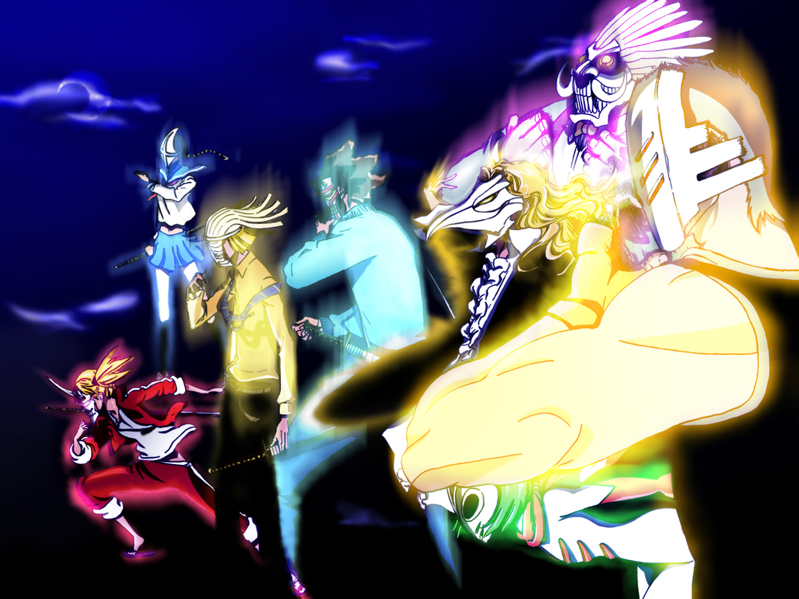 Shinji Hirako and other characters from Bleach HD Wallpaper