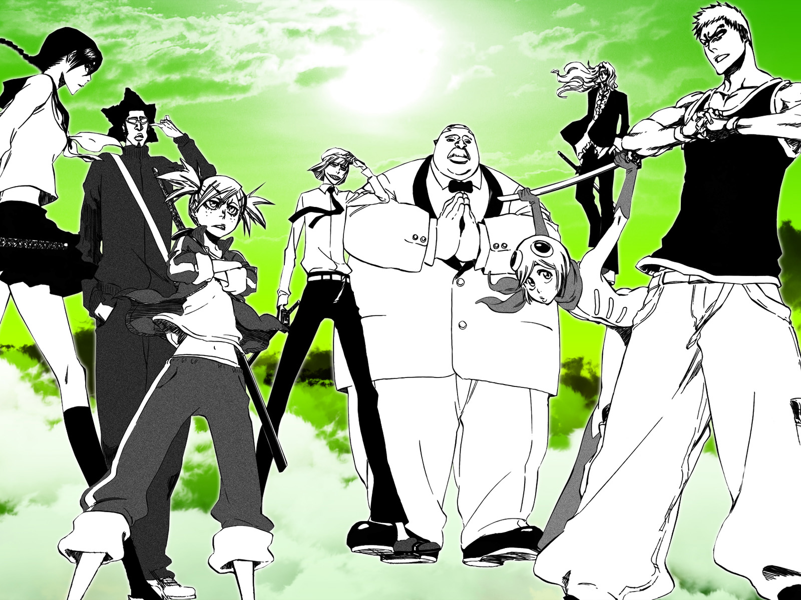 Group of Shinigami from Bleach HD Wallpaper