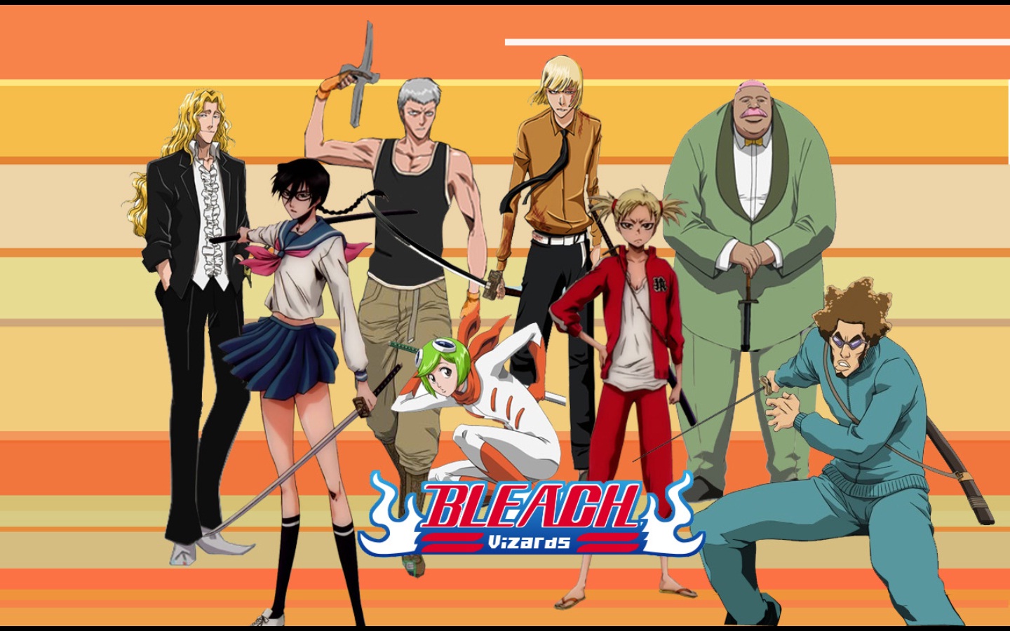 Bleach: Vizards characters HD Wallpaper