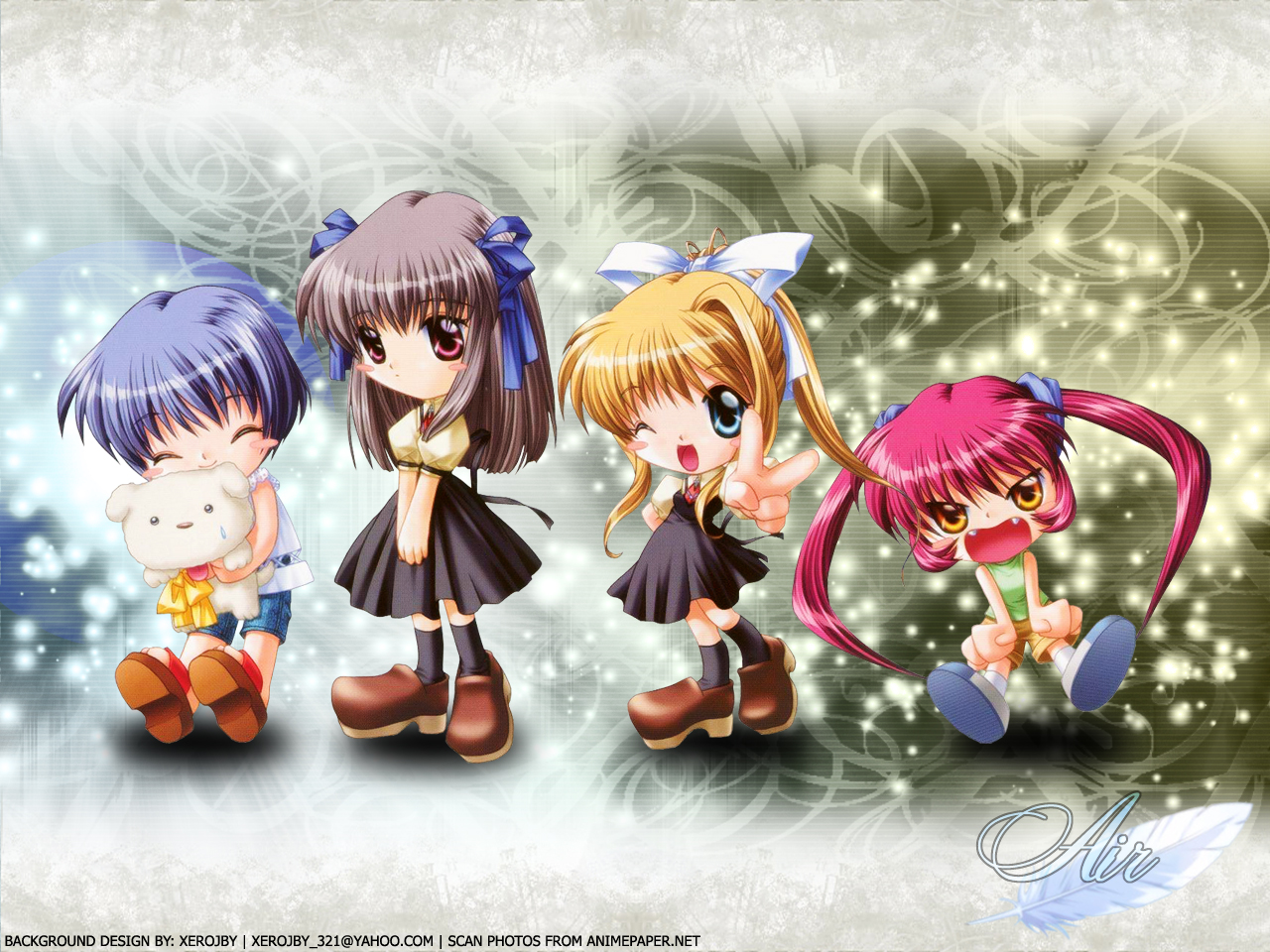 Minagi Tohno and friends from AIR HD Wallpaper