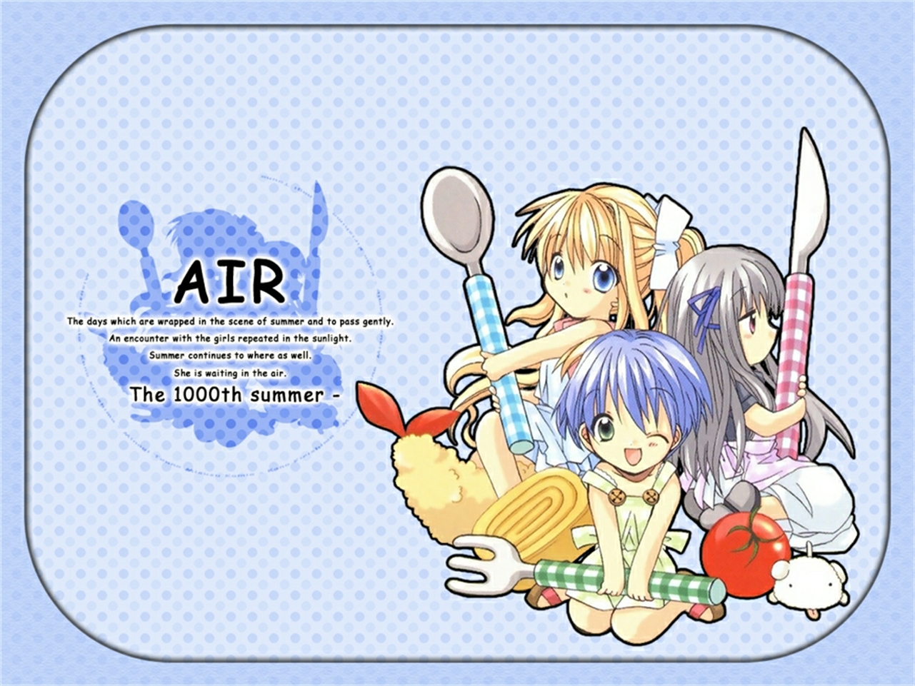 AIR The 1000th summer anime girls HD Wallpaper