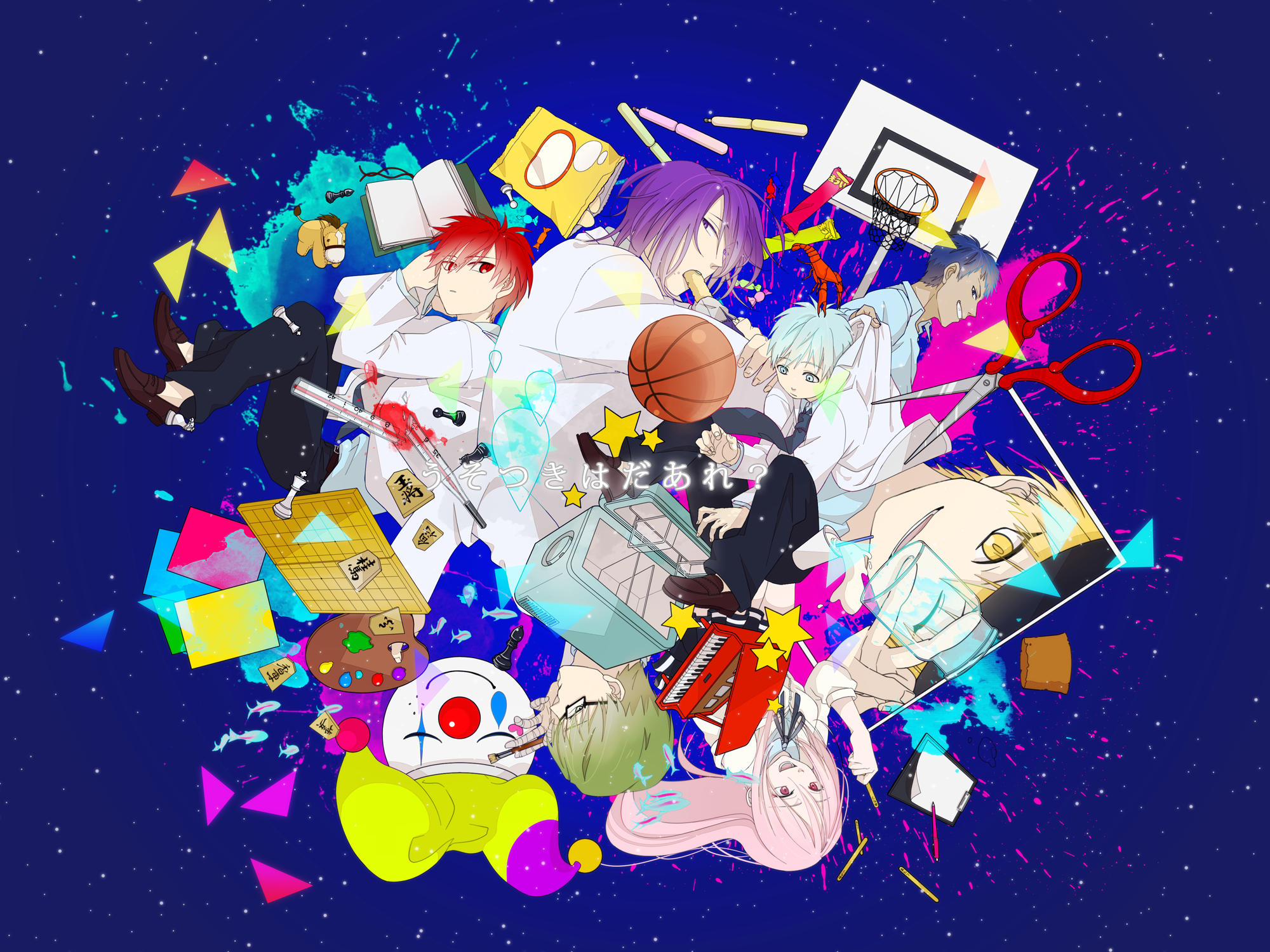 Kuroko's Basketball characters with art supplies HD Wallpaper