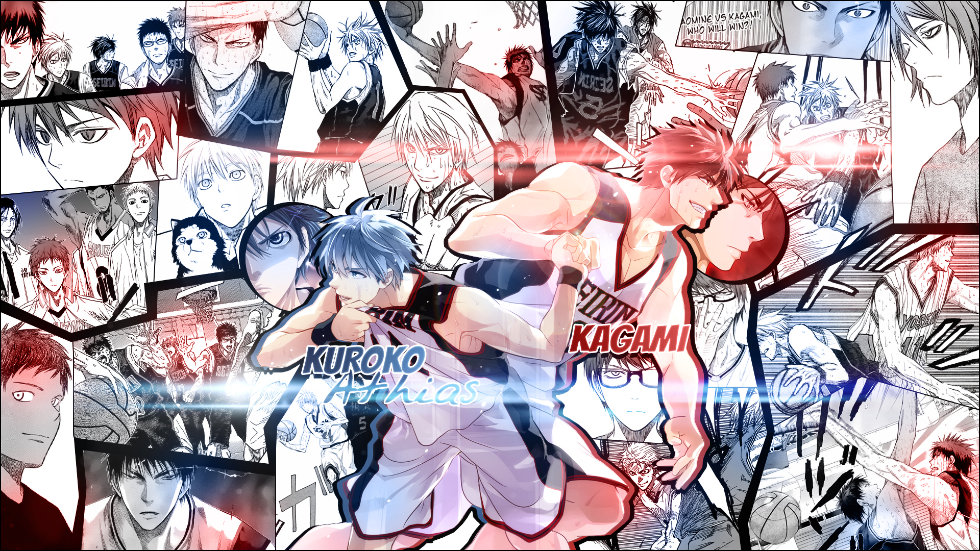 Kuroko and Kagami from Kuroko's Basketball HD Wallpaper