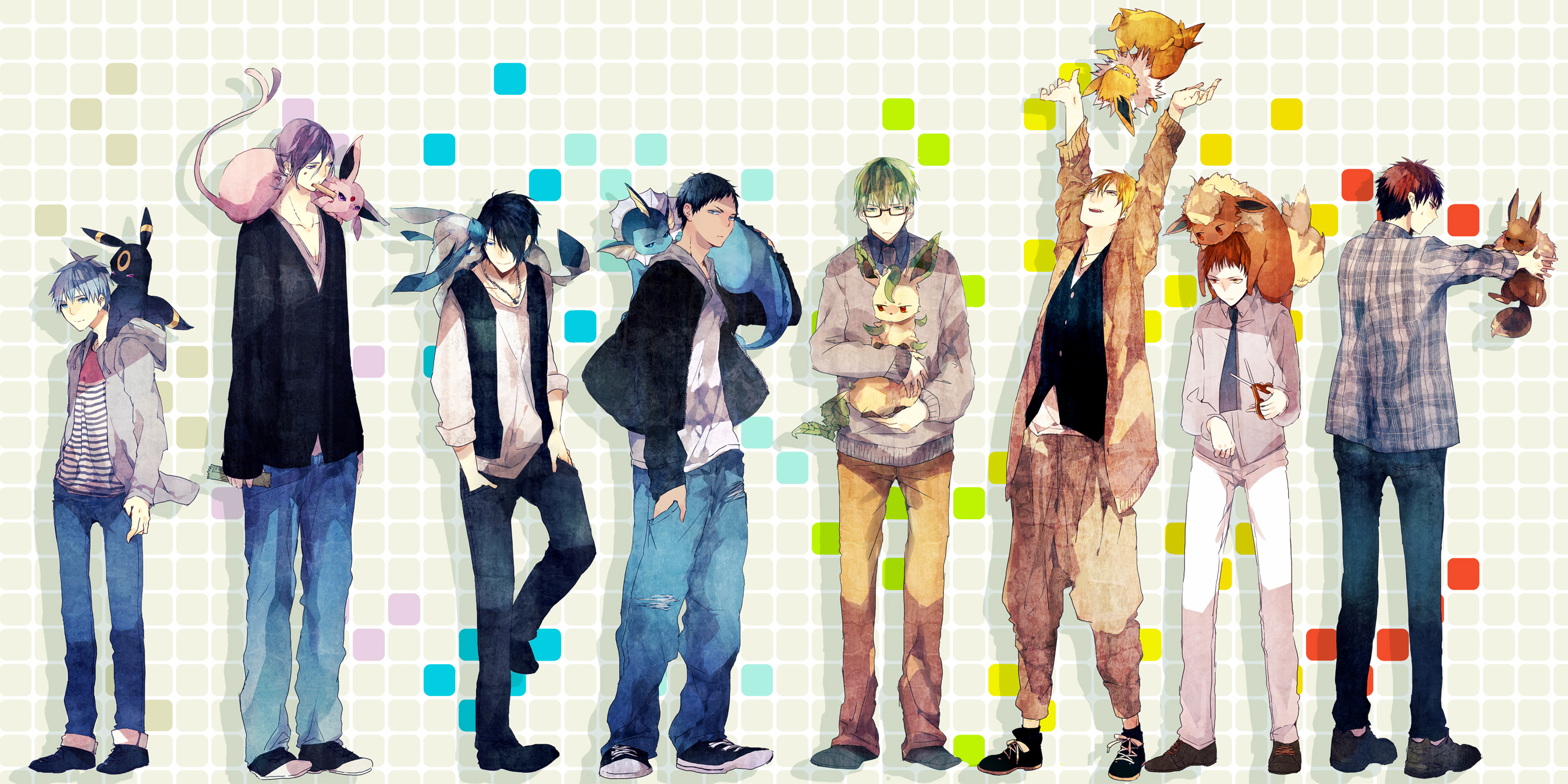 Anime characters with Pokemon HD Wallpaper