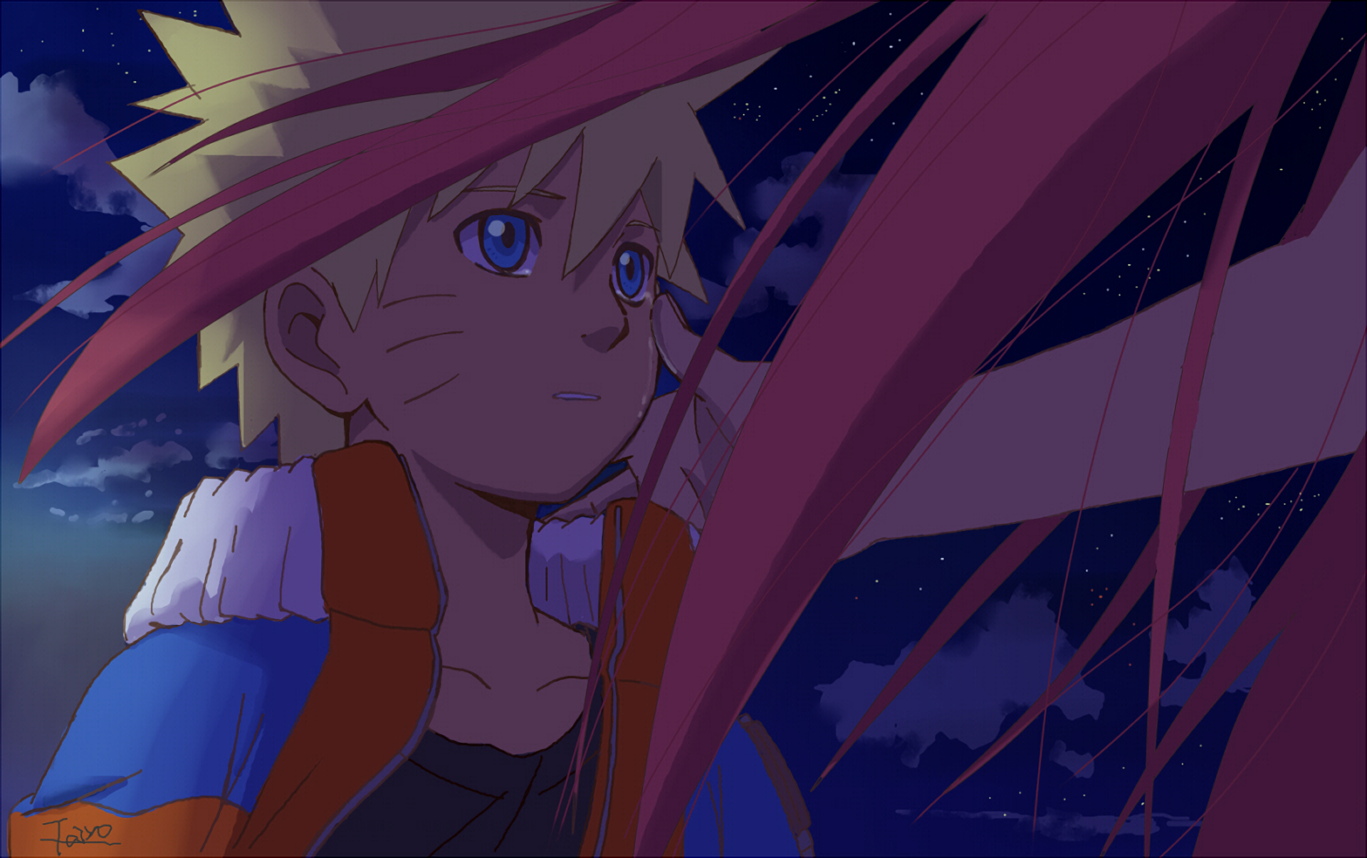 Naruto Uzumaki and Kushina Uzumaki from Naruto HD Wallpaper