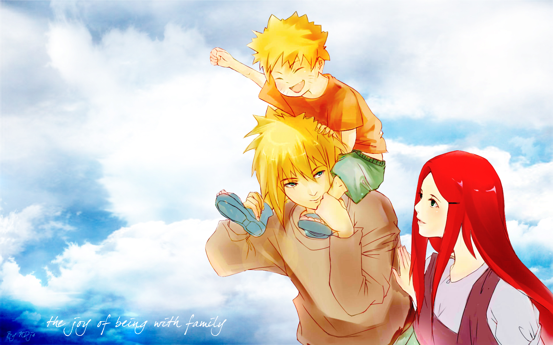 Minato, Kushina, and Naruto from Naruto HD Wallpaper