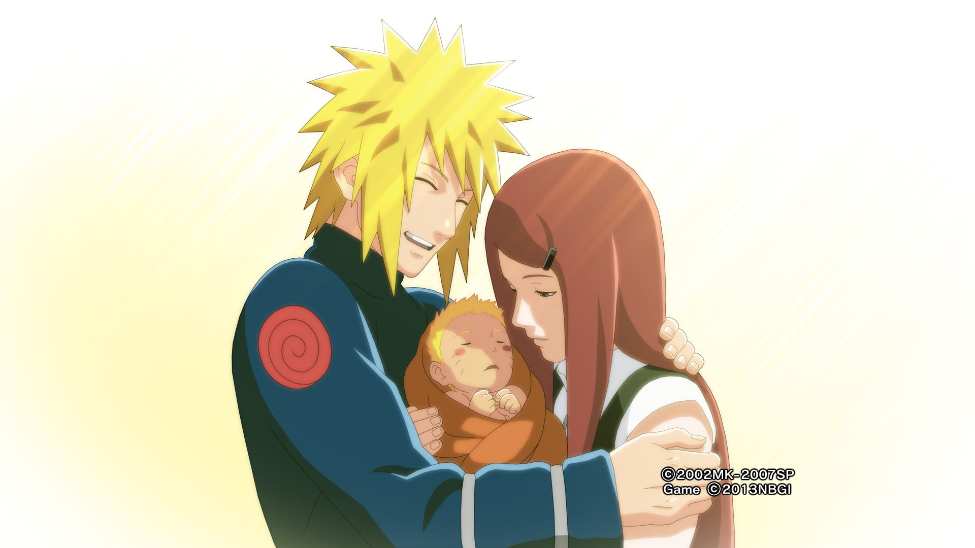 Minato Namikaze, Kushina Uzumaki, and Naruto Uzumaki HD Wallpaper