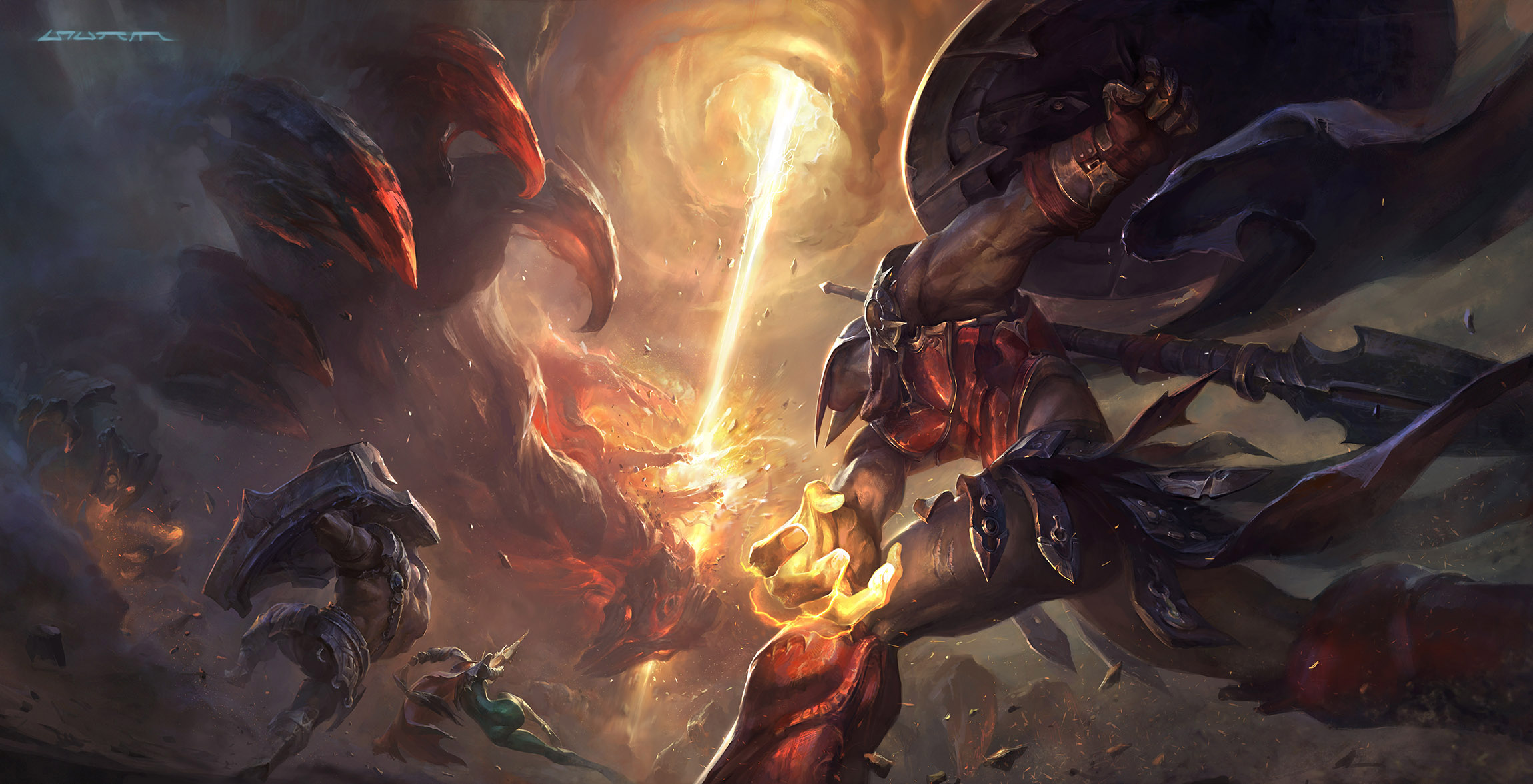 Vayne fighting monsters in League of Legends HD Wallpaper