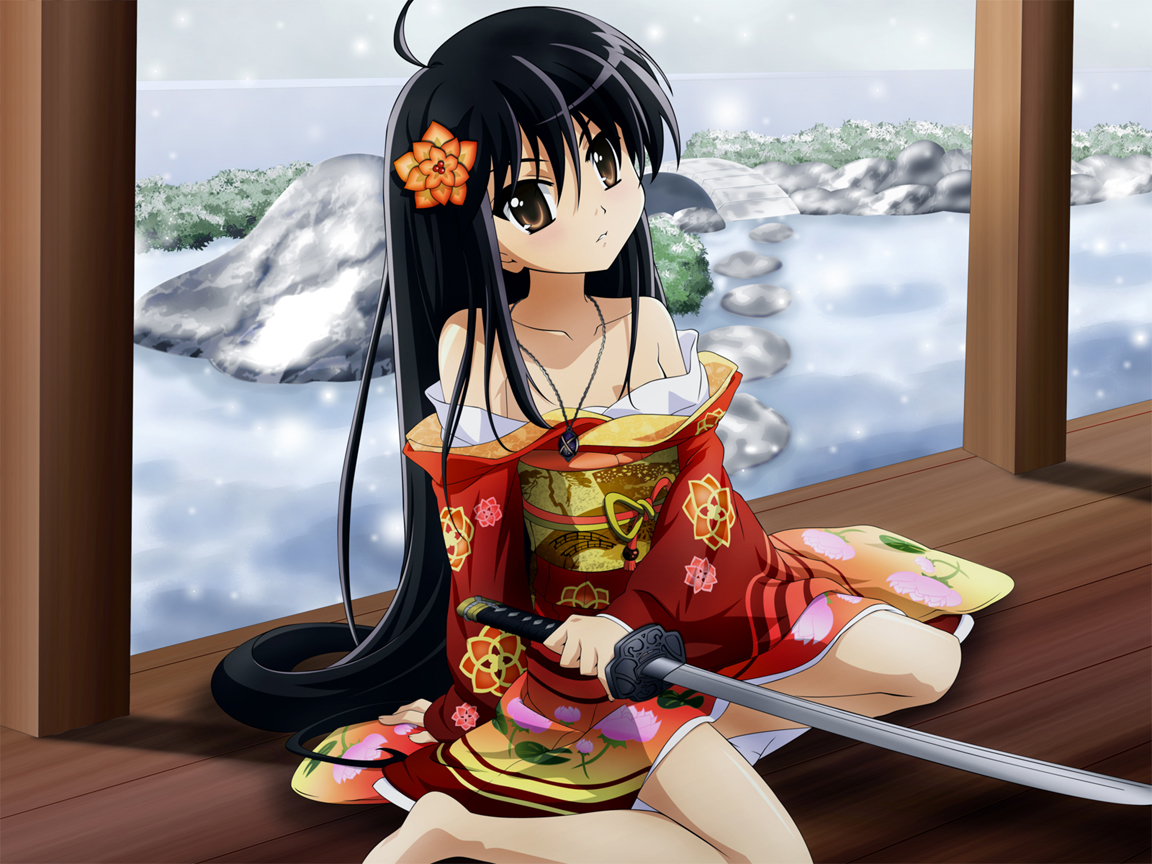 Shana from Shakugan no Shana with a Katana HD Wallpaper
