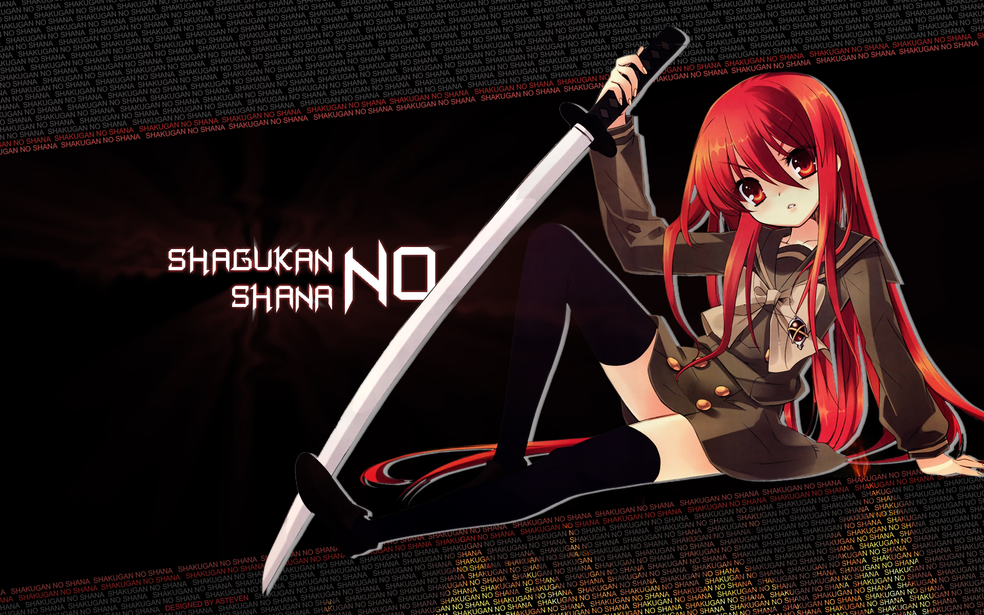 Shana from Shakugan No Shana with a sword HD Wallpaper
