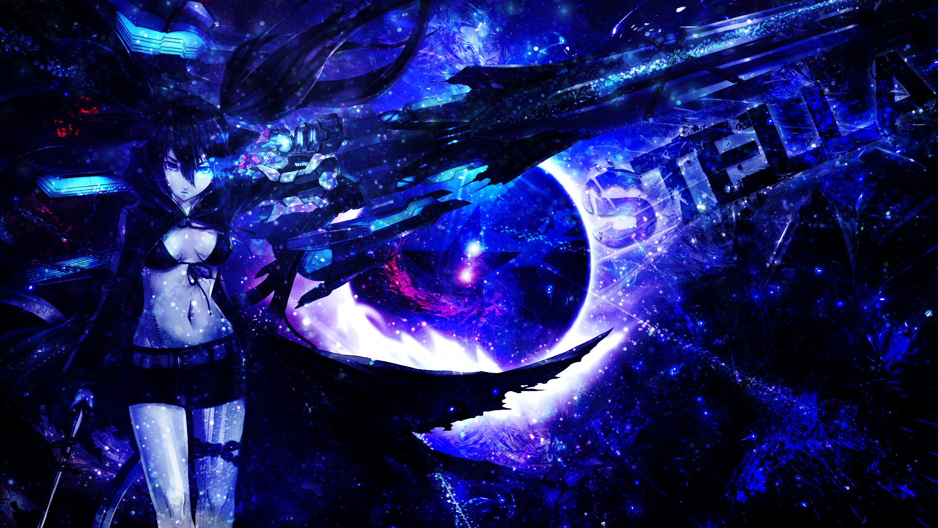 Black Rock Shooter from Mato Kuroi HD Wallpaper