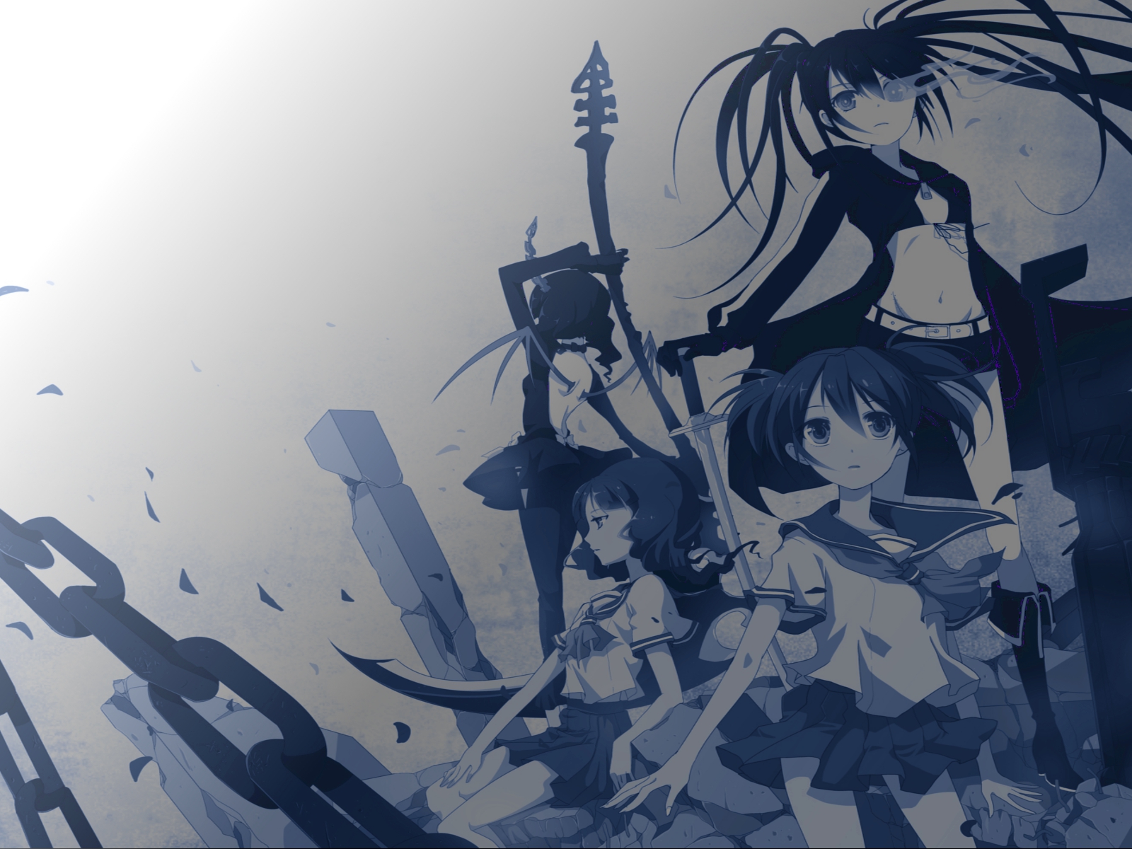 Black Rock Shooter characters HD Wallpaper