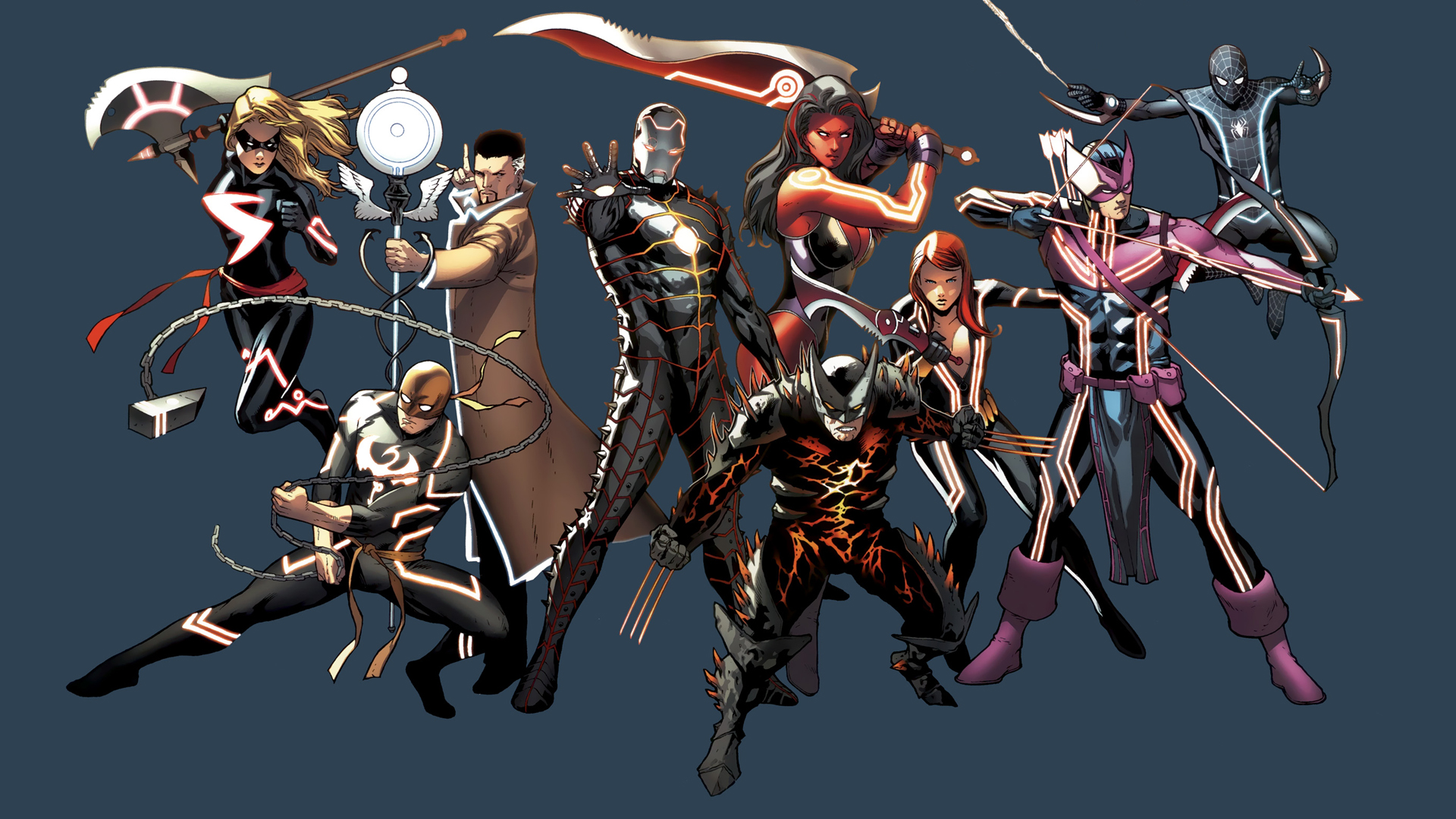 Marvel's Avengers in futuristic suits HD Wallpaper
