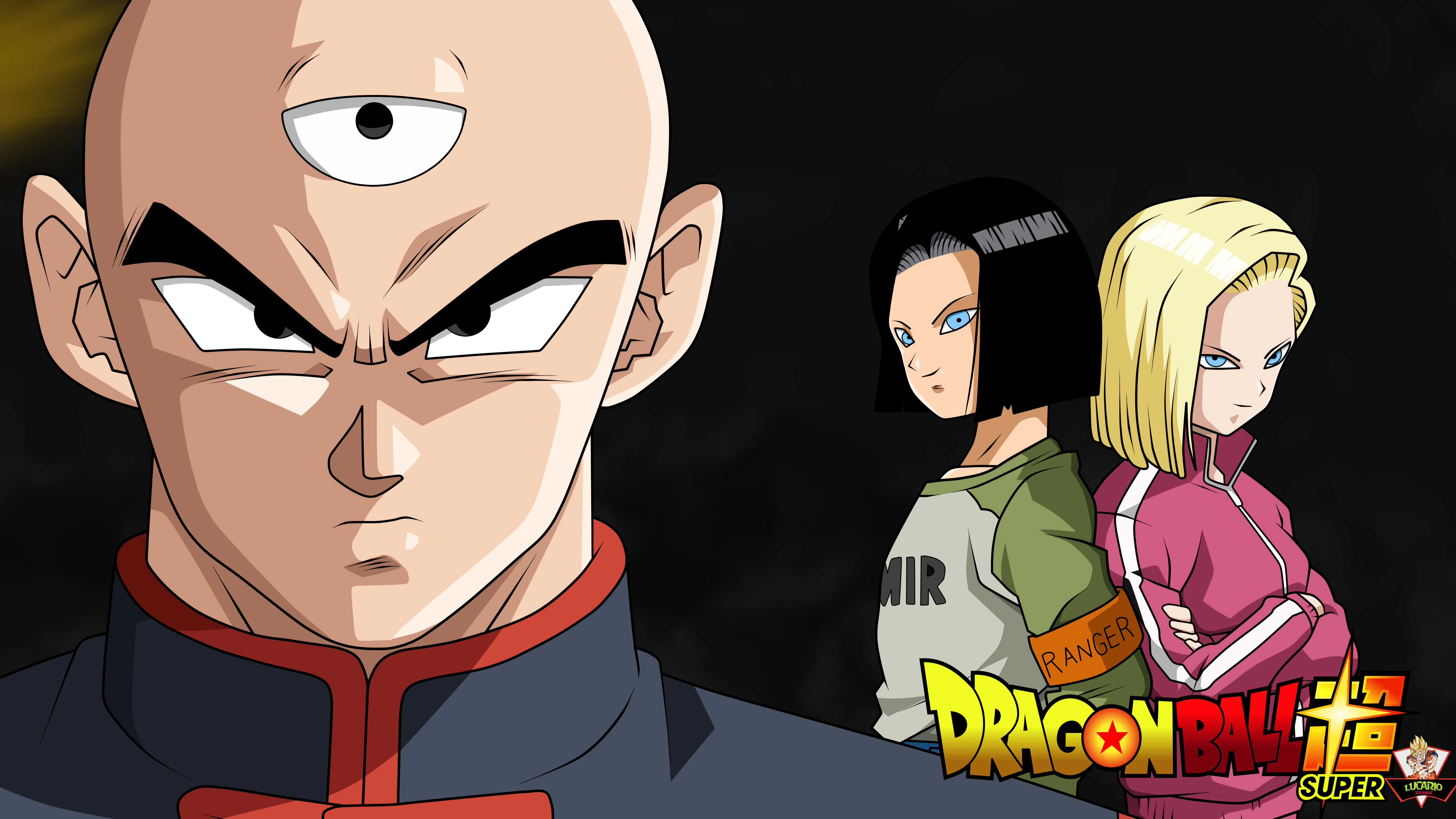Tien Shinhan, Android 17, and Android 18 from Dragon Ball Super HD Wallpaper