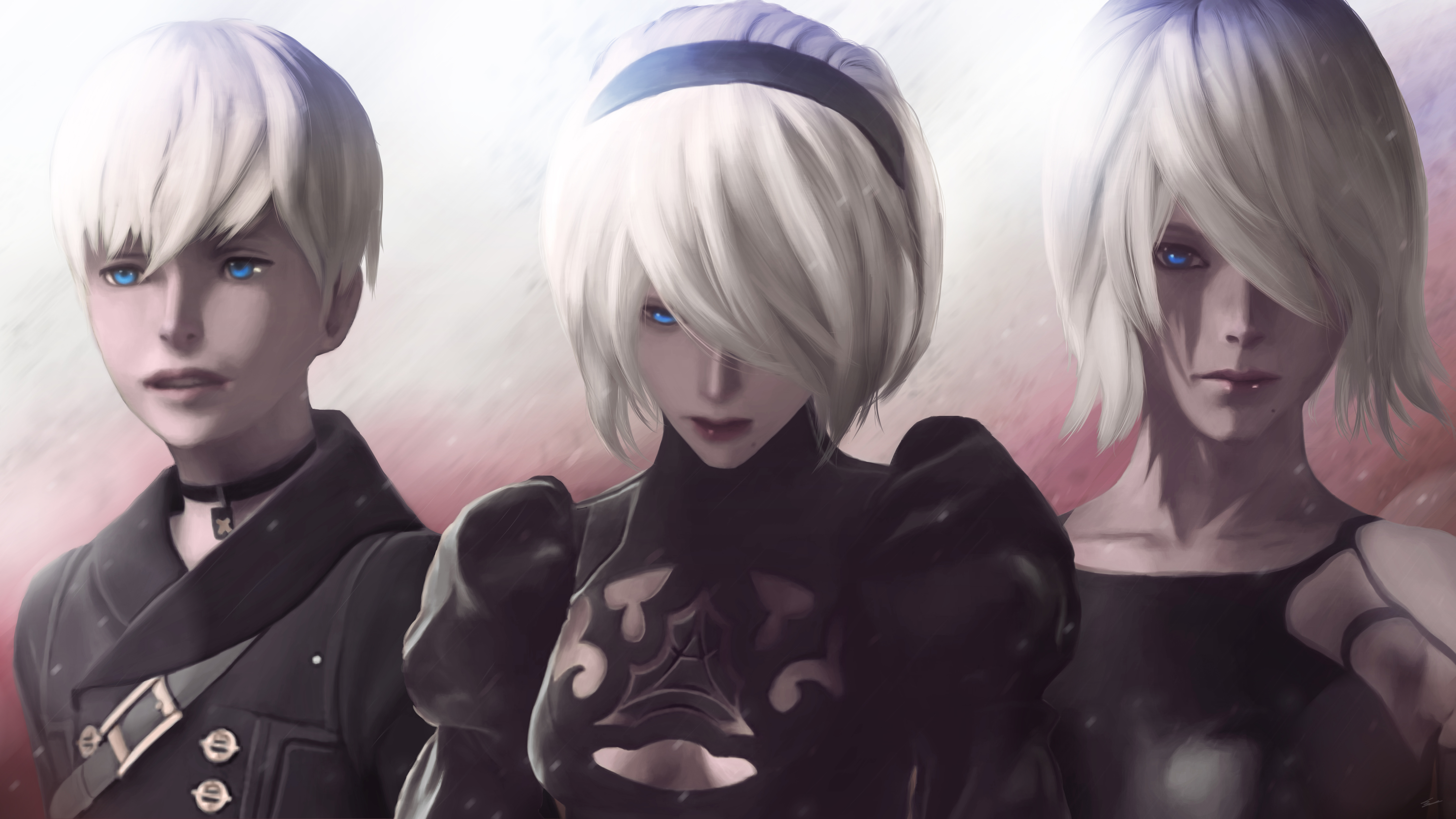 YoRHa androids from NieR:Automata HD Wallpaper