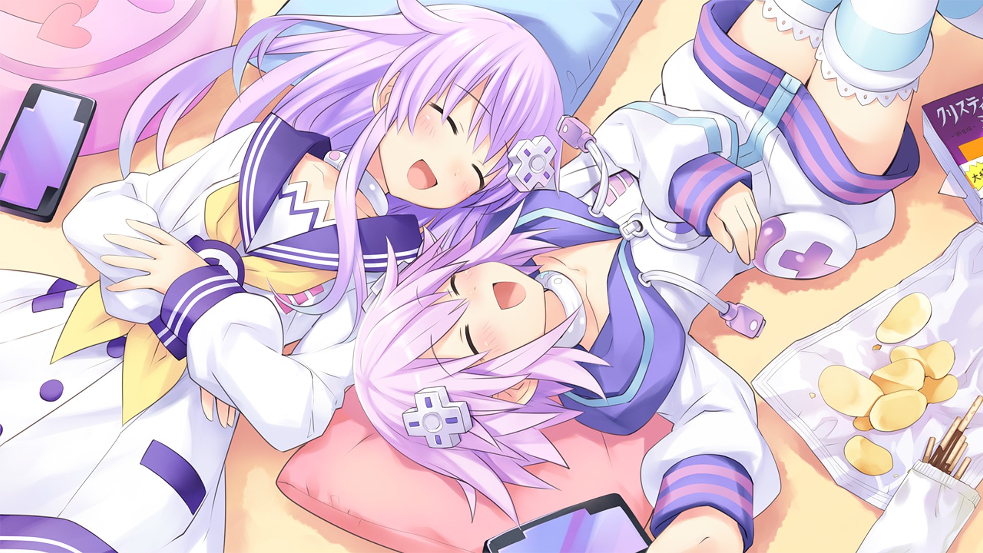 Neptune and Nepgear from Hyperdimension Neptunia HD Wallpaper