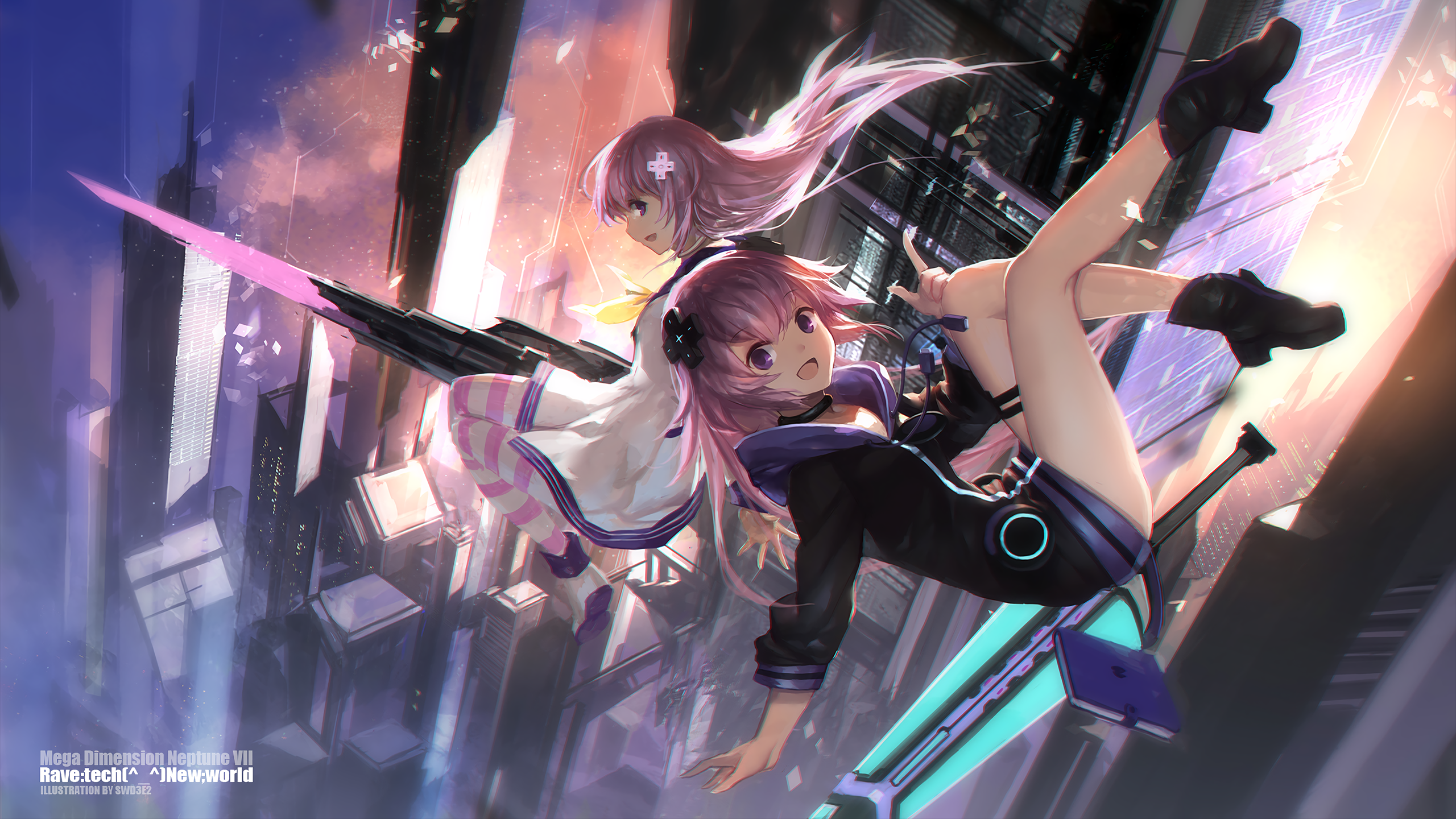 Neptune and IF from Hyperdimension Neptunia VII HD Wallpaper