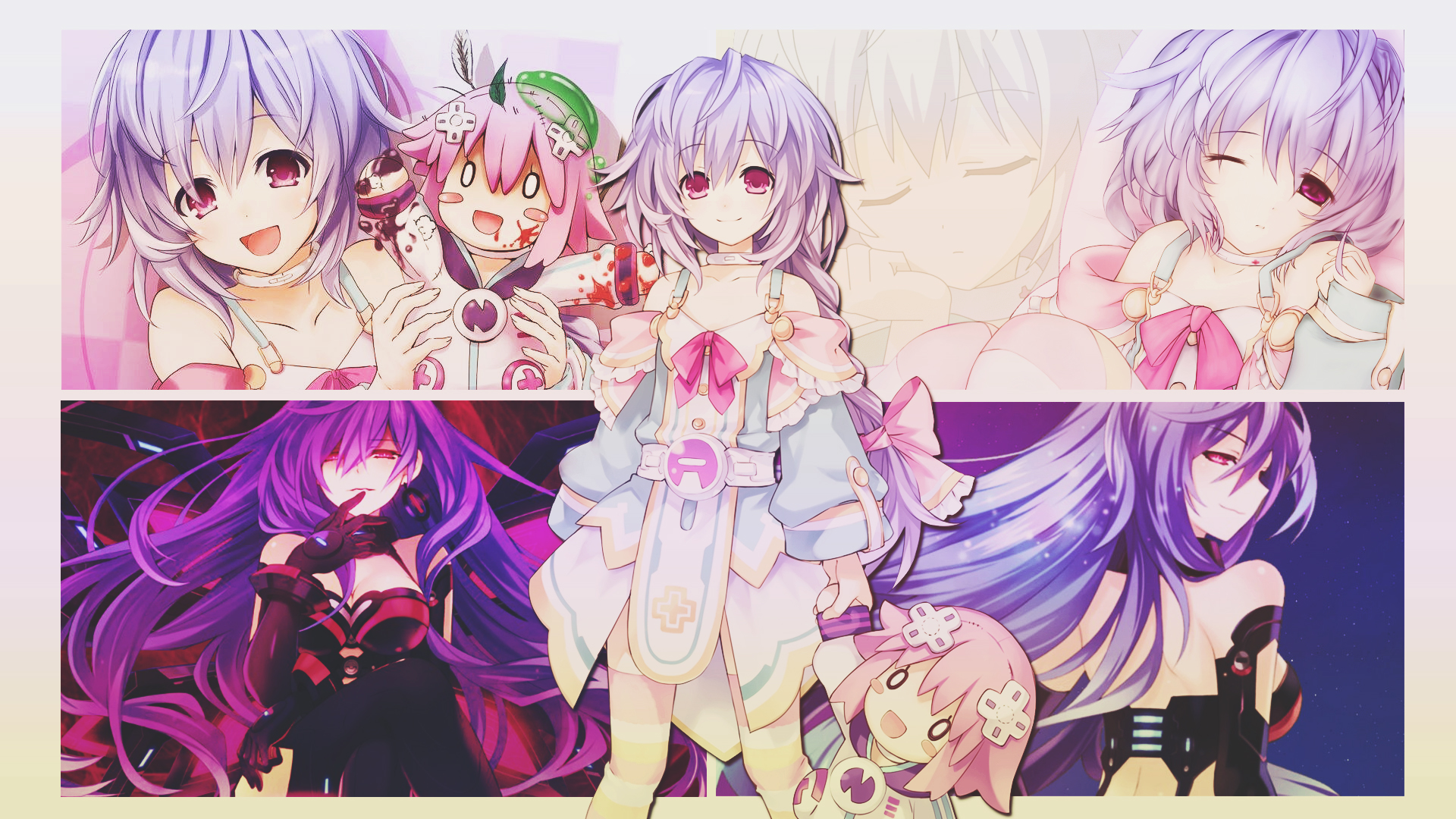 Neptune and Nepgear from Hyperdimension Neptunia HD Wallpaper