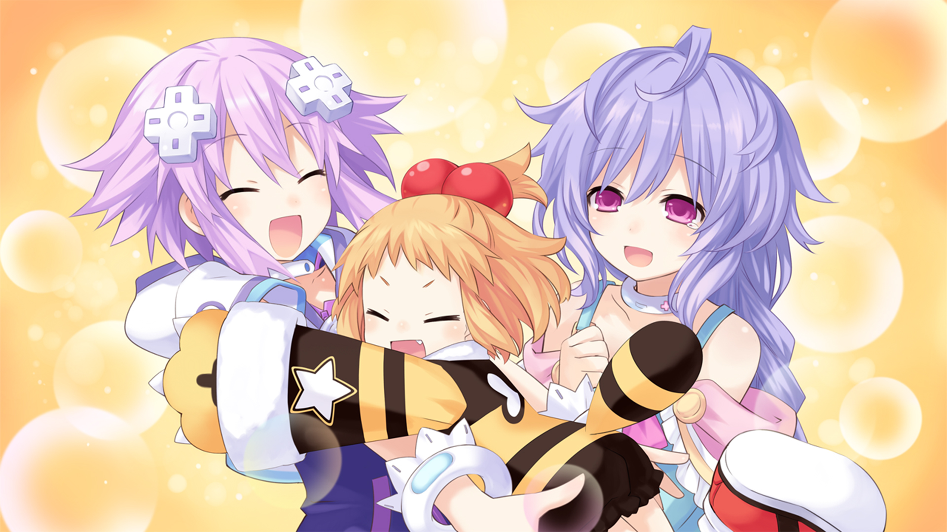 Neptune and friends from Hyperdimension Neptunia HD Wallpaper