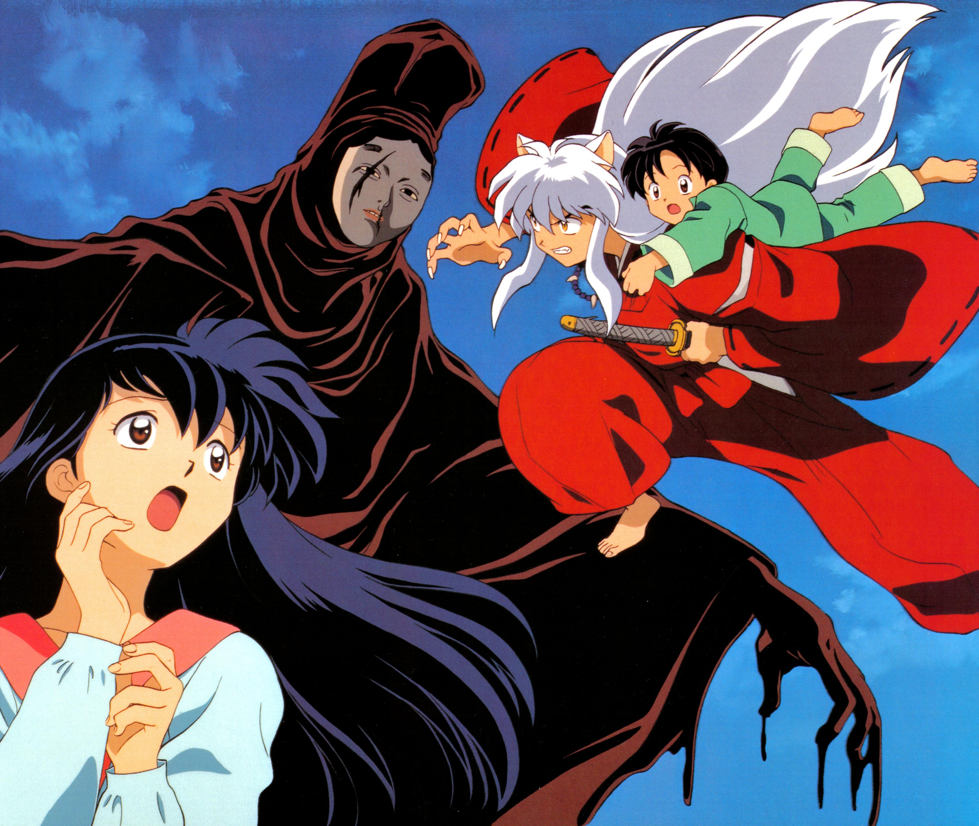 Inuyasha and Kagome with a demon HD Wallpaper