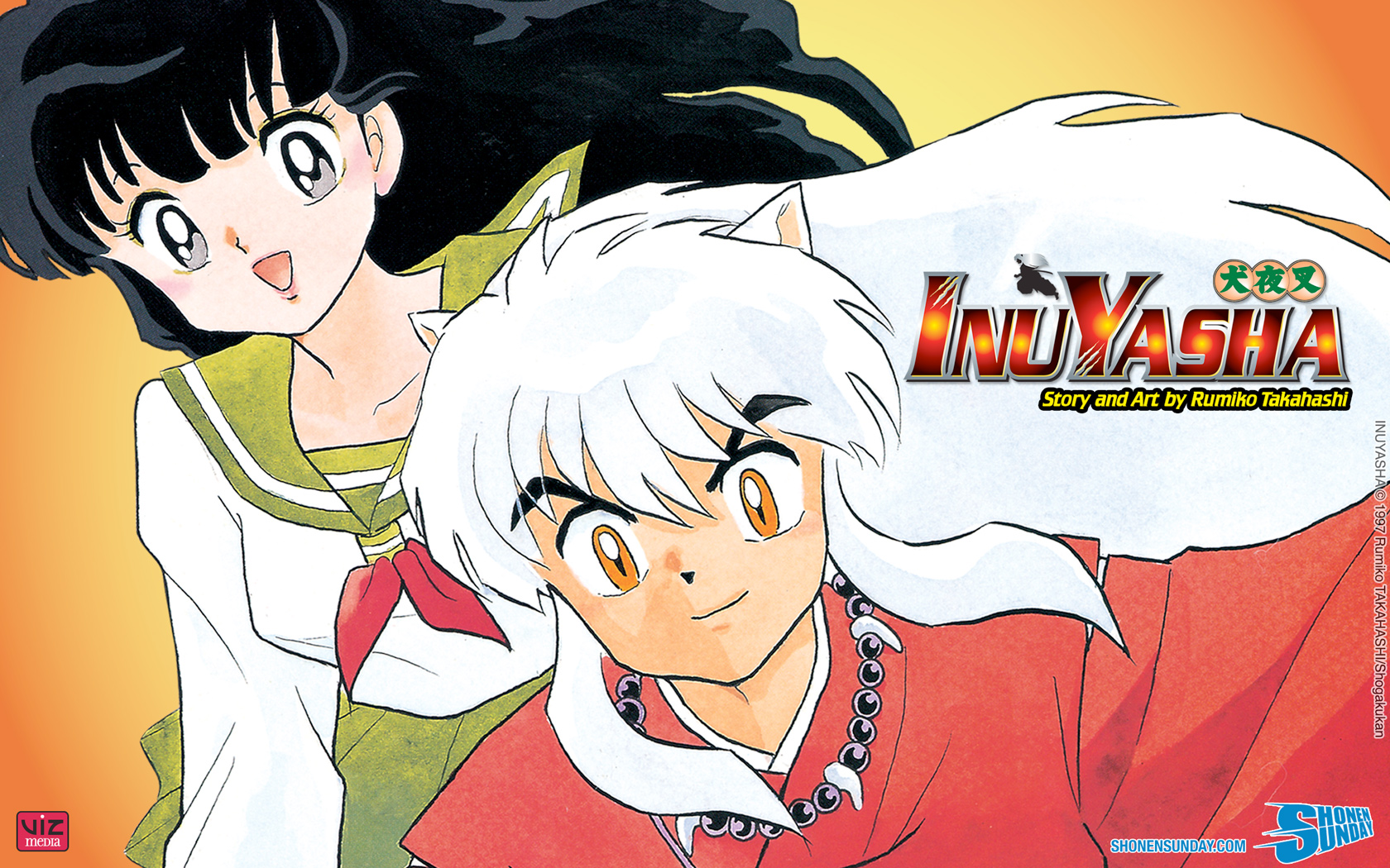 Kagome and Inuyasha from InuYasha HD Wallpaper