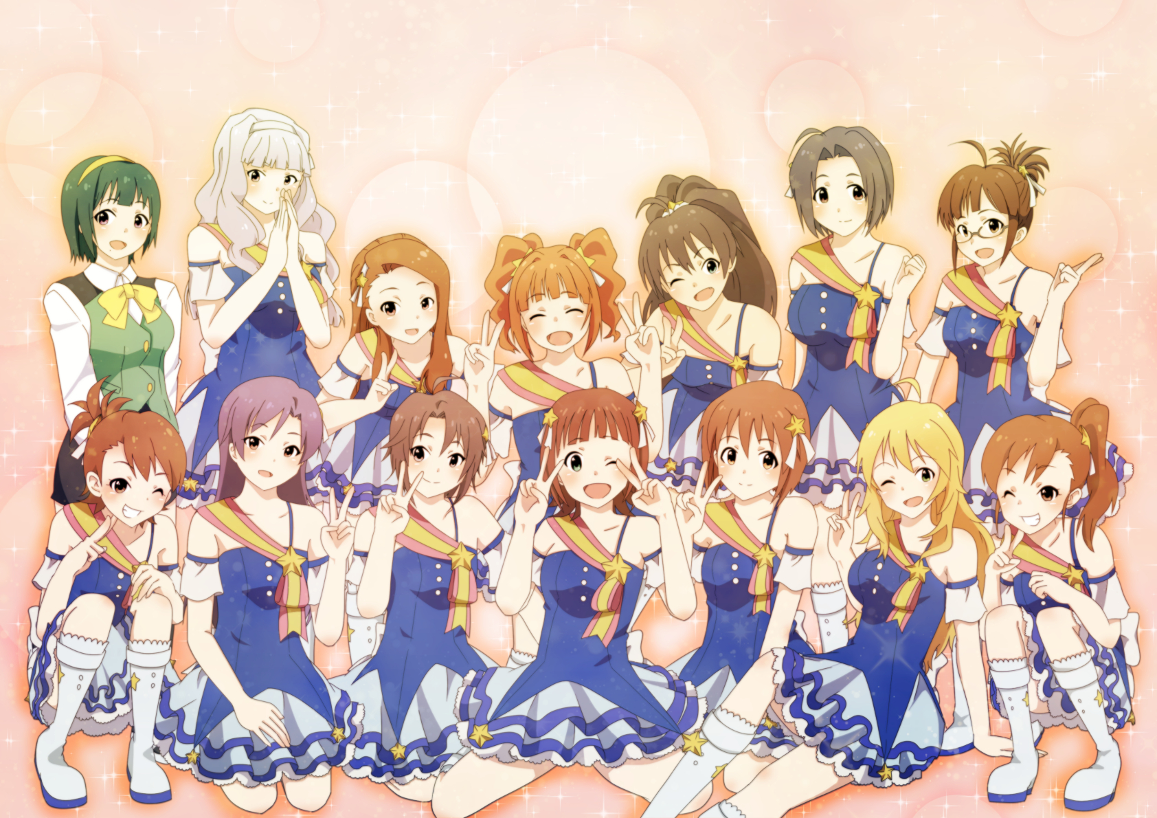 Idolmaster: Yayoi Takatsuki and friends HD Wallpaper