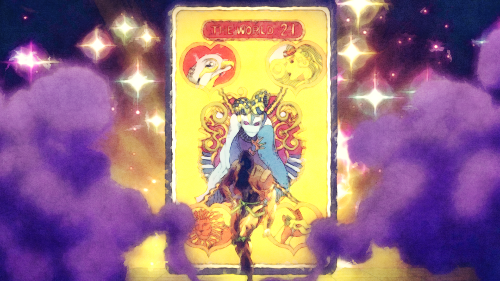 The World 21 Tarot Card from JoJo's Bizarre Adventure HD Wallpaper