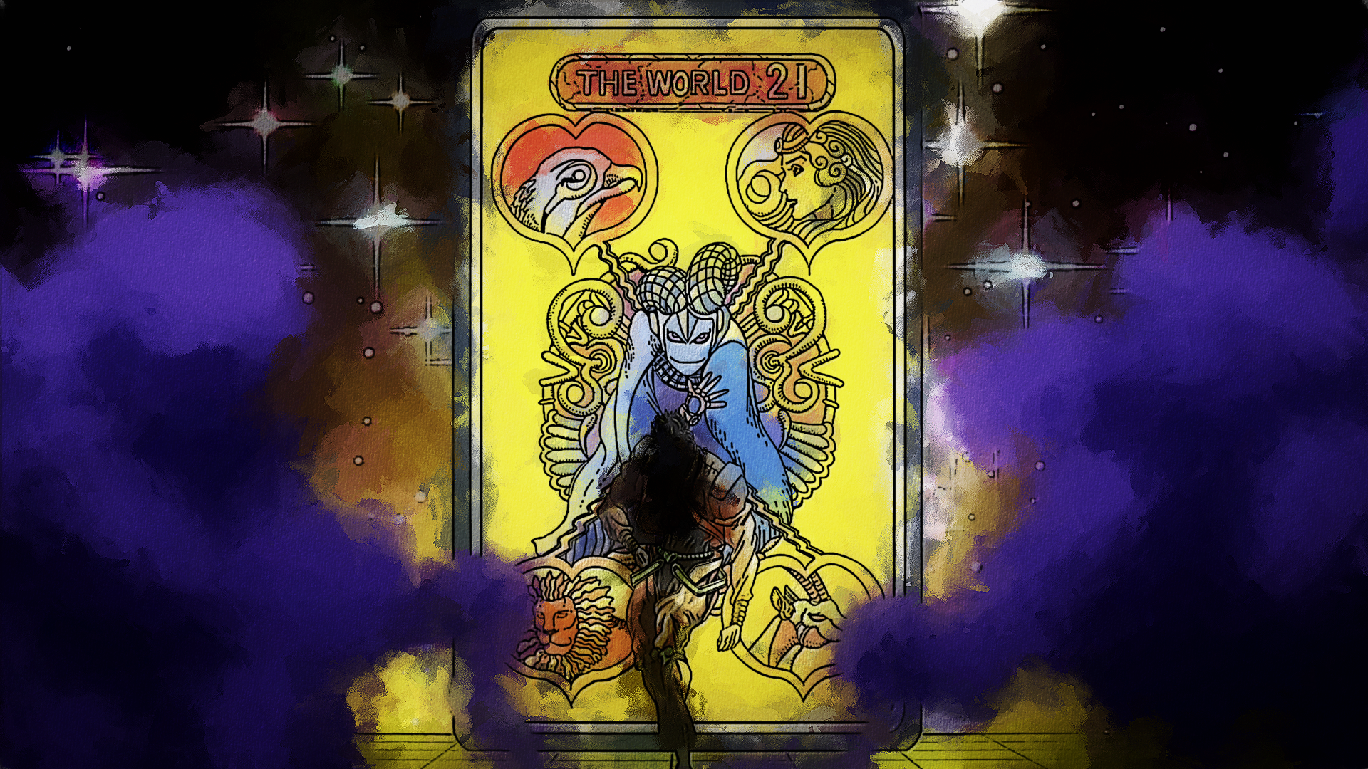 The World Tarot Card from JoJo's Bizarre Adventure HD Wallpaper