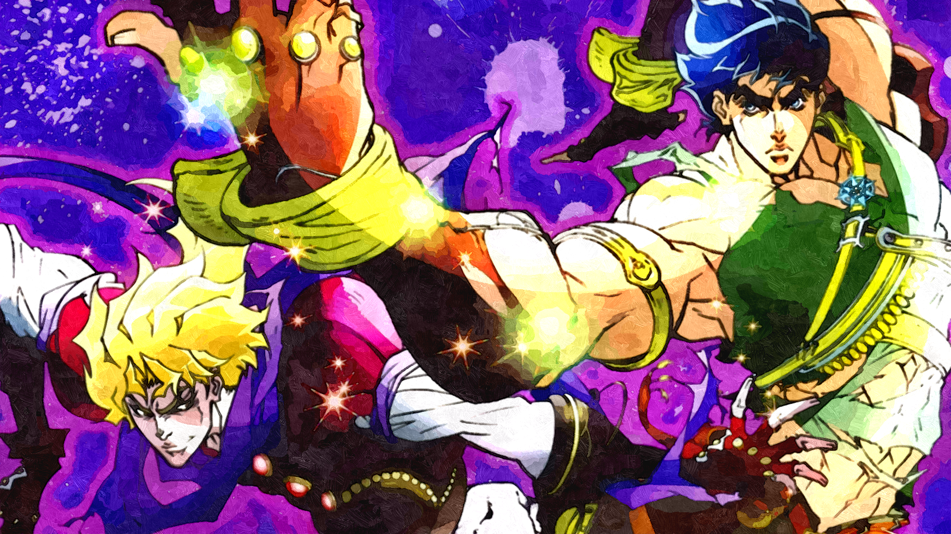 Dio Brando and Jonathan Joestar from JoJo's Bizarre Adventure HD Wallpaper