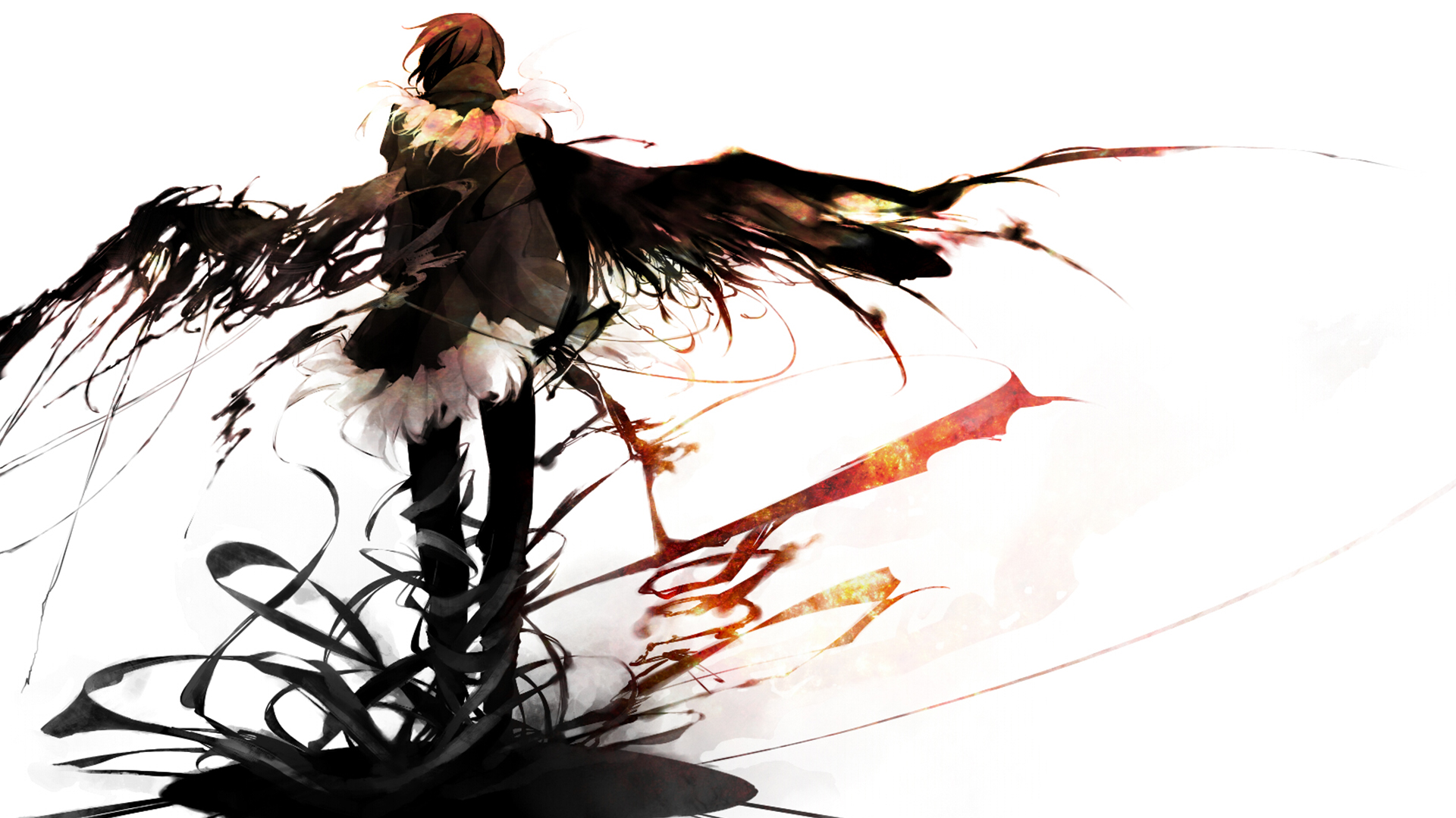 Izaya Orihara with black wings HD Wallpaper