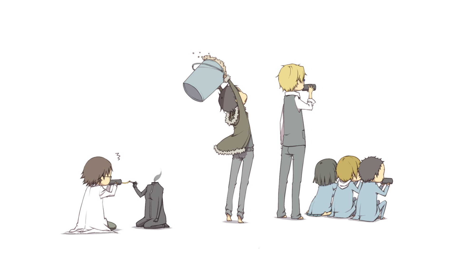 Izaya Orihara and friends HD Wallpaper