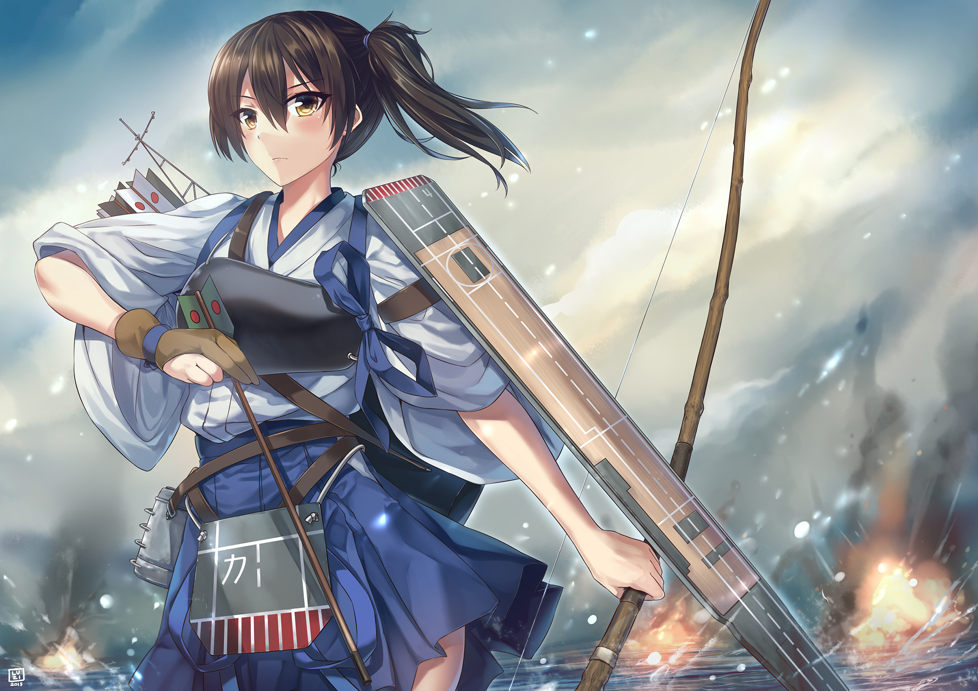 Kaga from Kantai Collection HD Wallpaper