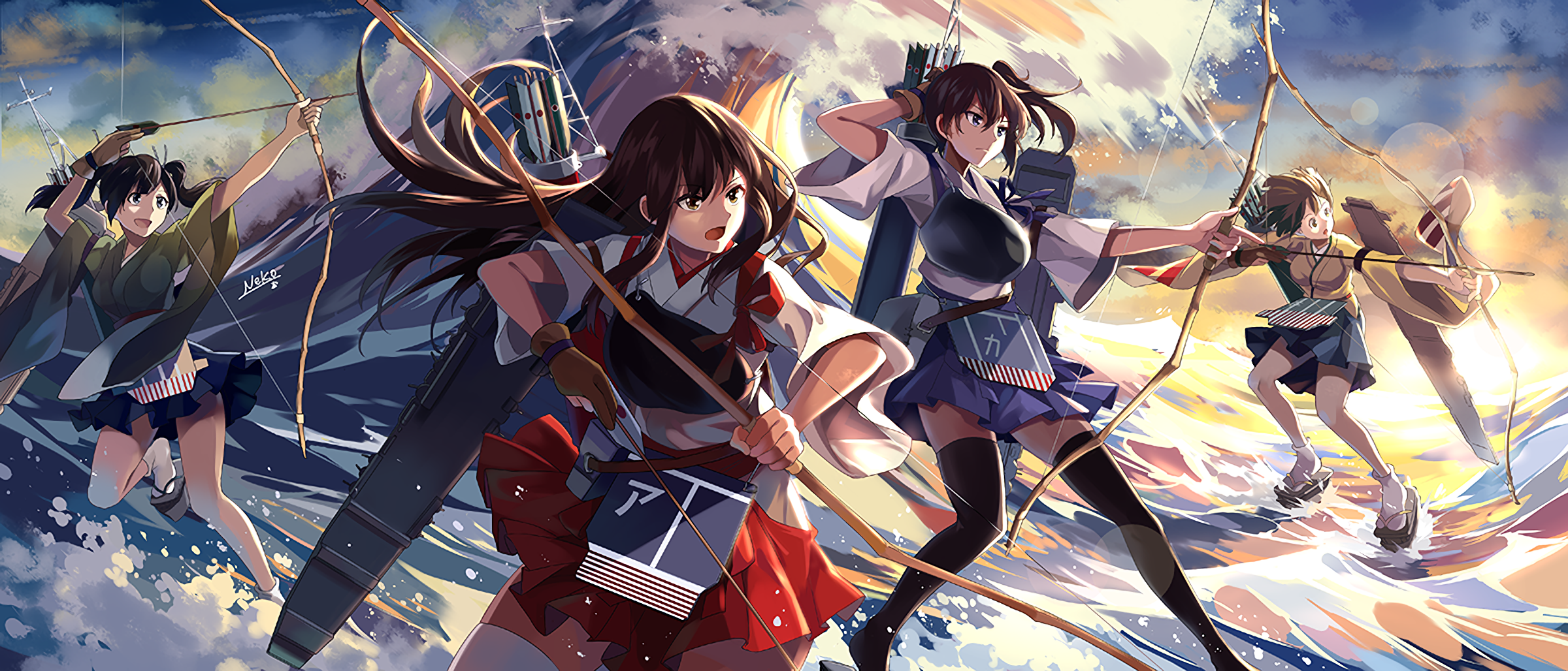 Kaga from Kancolle Archery Battle HD Wallpaper
