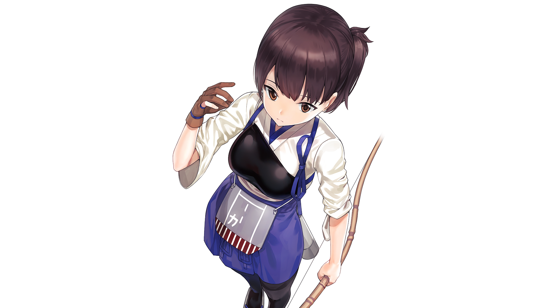 Kaga from Kancolle holding a bow HD Wallpaper