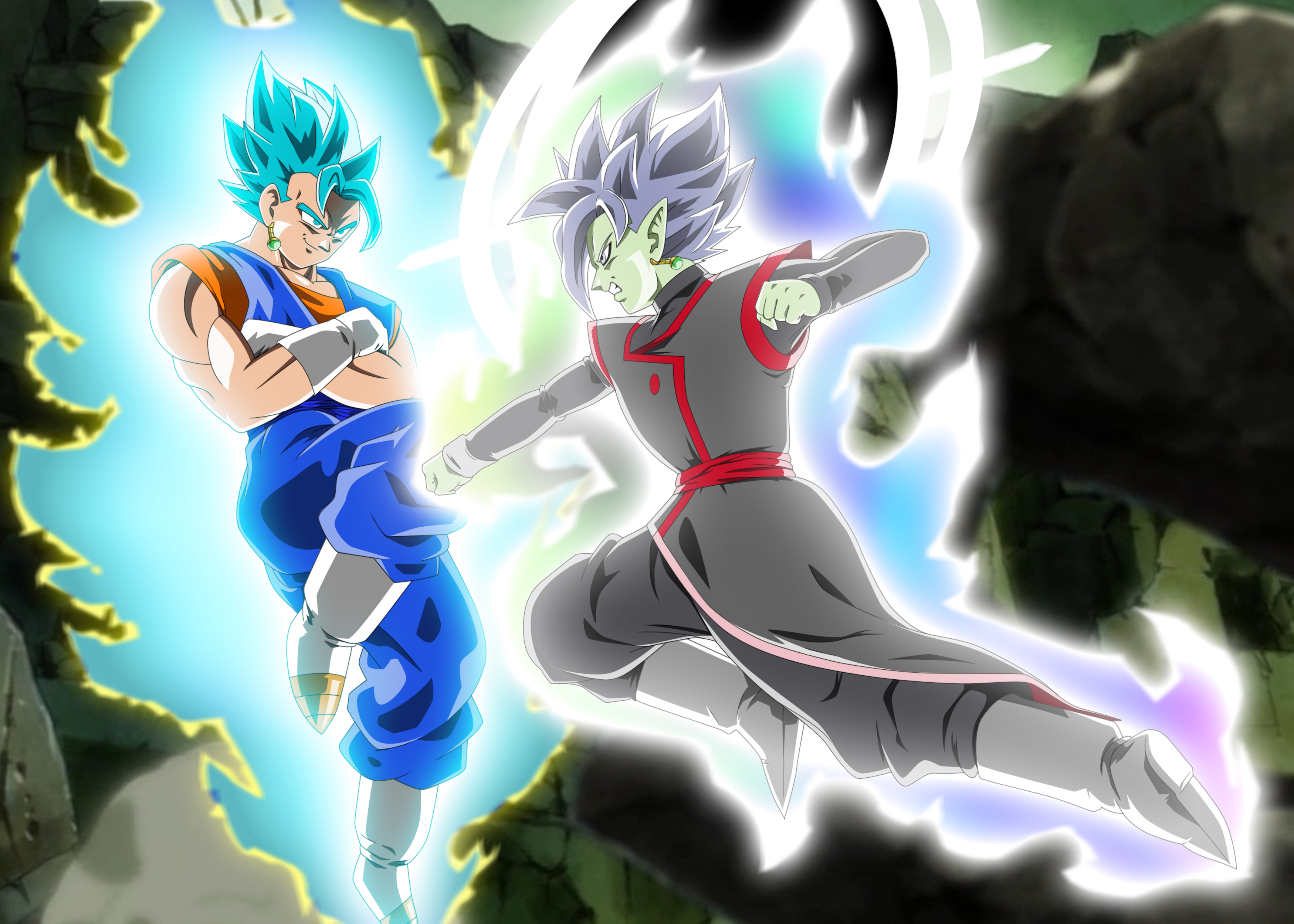 Vegito vs Zamasu from Dragon Ball HD Wallpaper