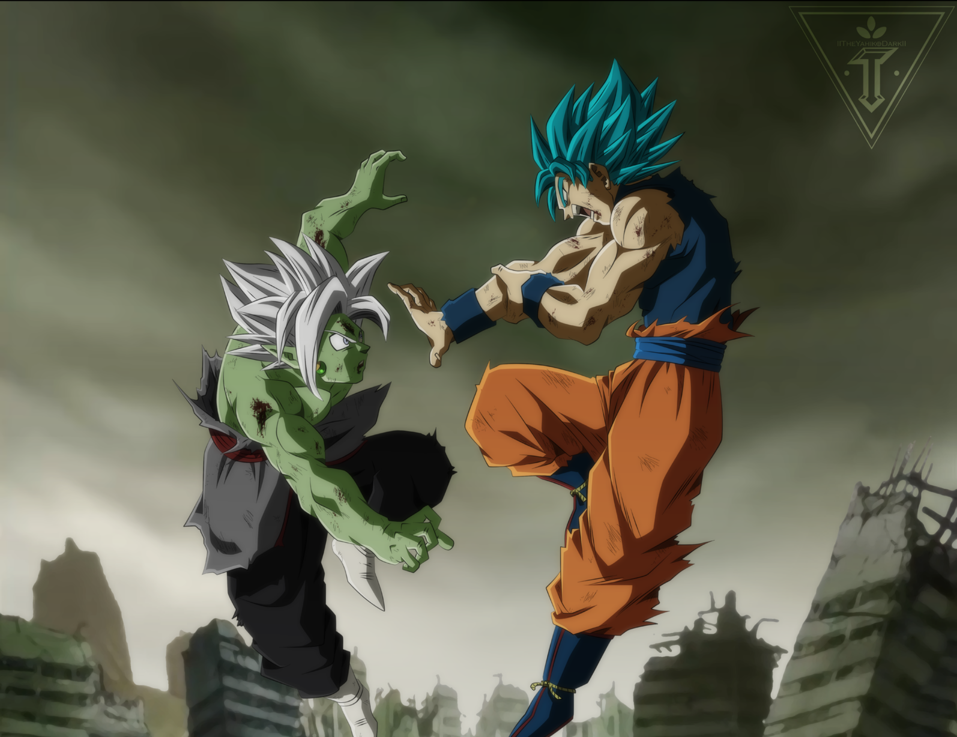 Goku vs Zamasu from Dragon Ball HD Wallpaper