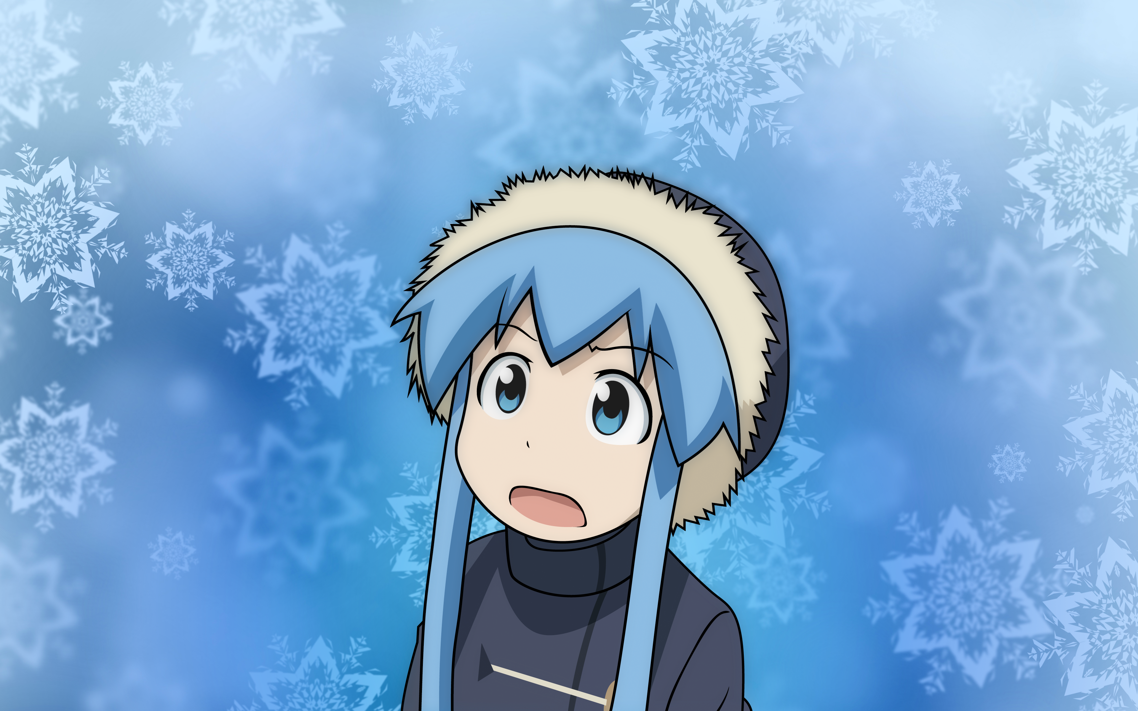 Ika Musume in Winter HD Wallpaper