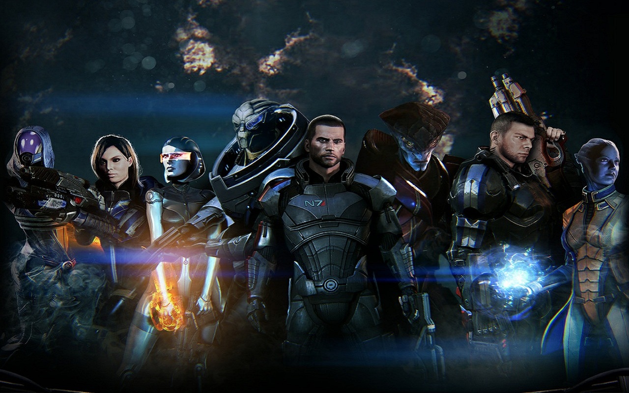 Mass Effect characters group portrait HD Wallpaper