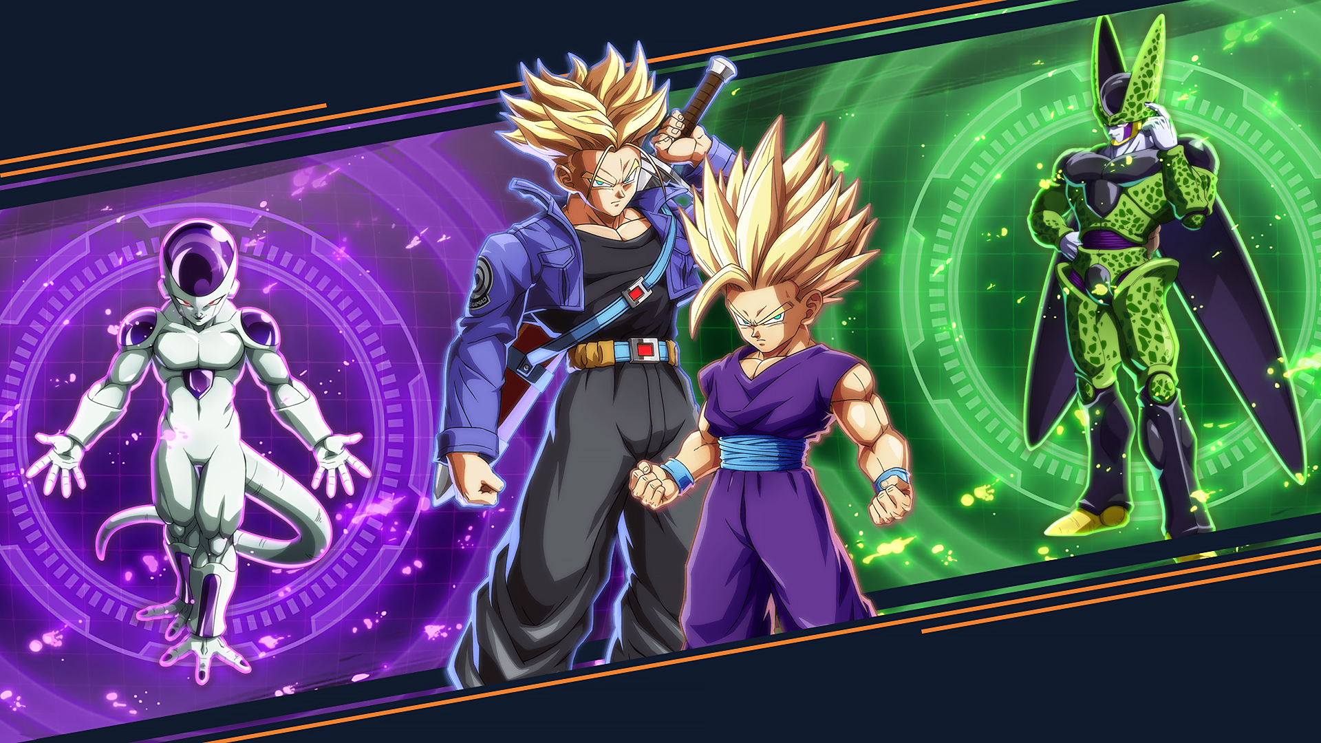 Frieza, Trunks, Gohan, and Cell from Dragon Ball Z HD Wallpaper