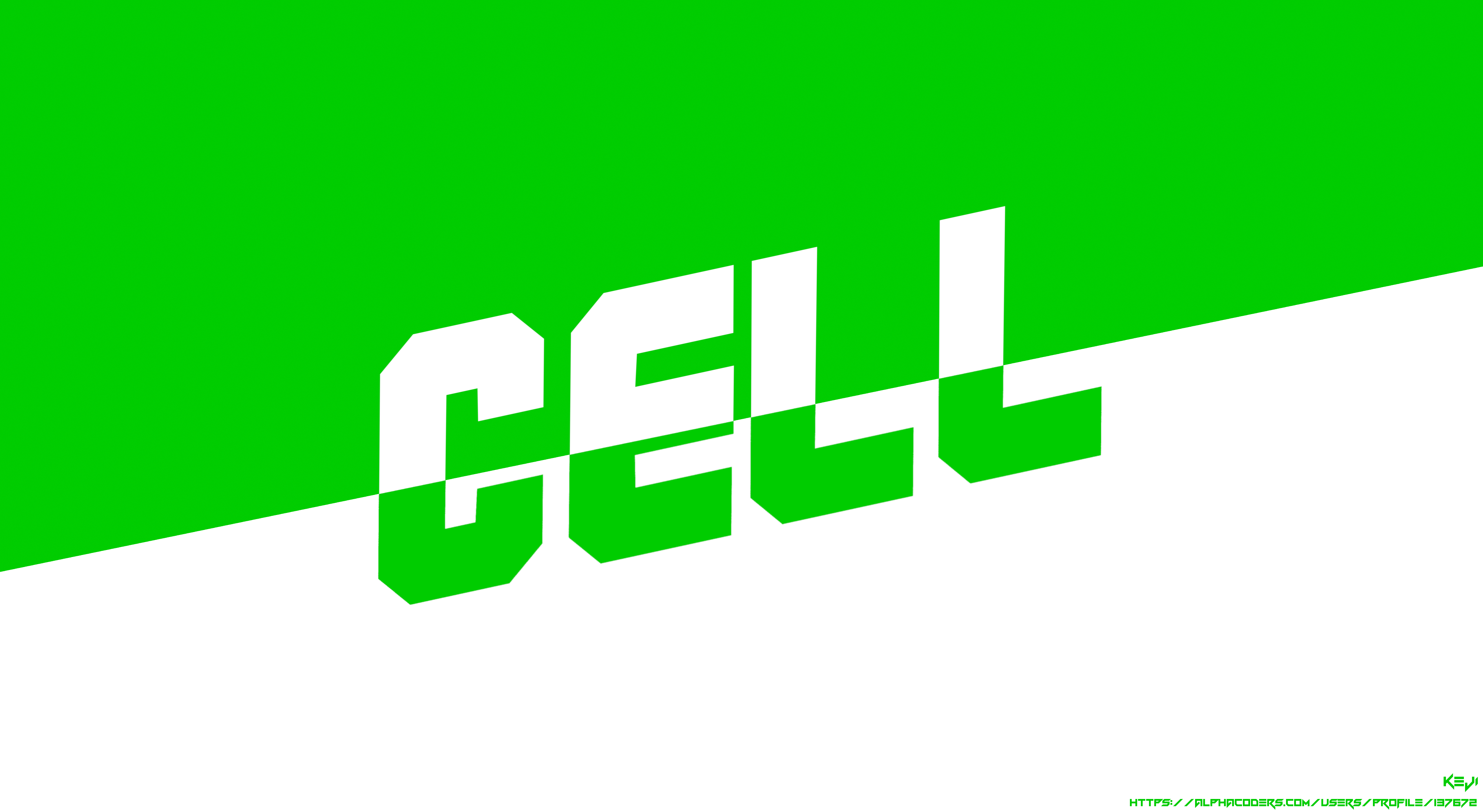 Cell logo on green and white background HD Wallpaper