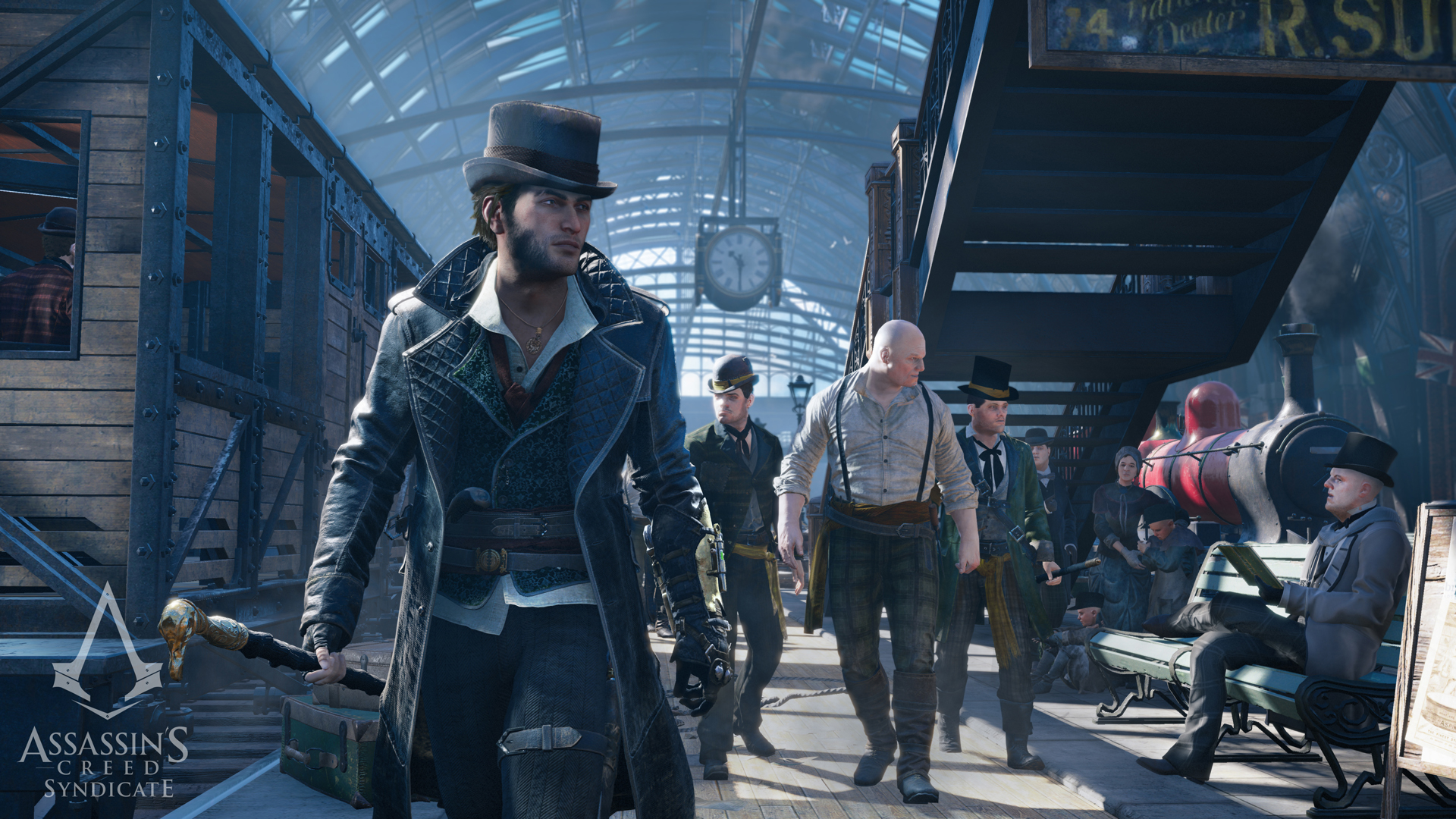 Jacob Frye from Assassin's Creed Syndicate at a train station HD Wallpaper